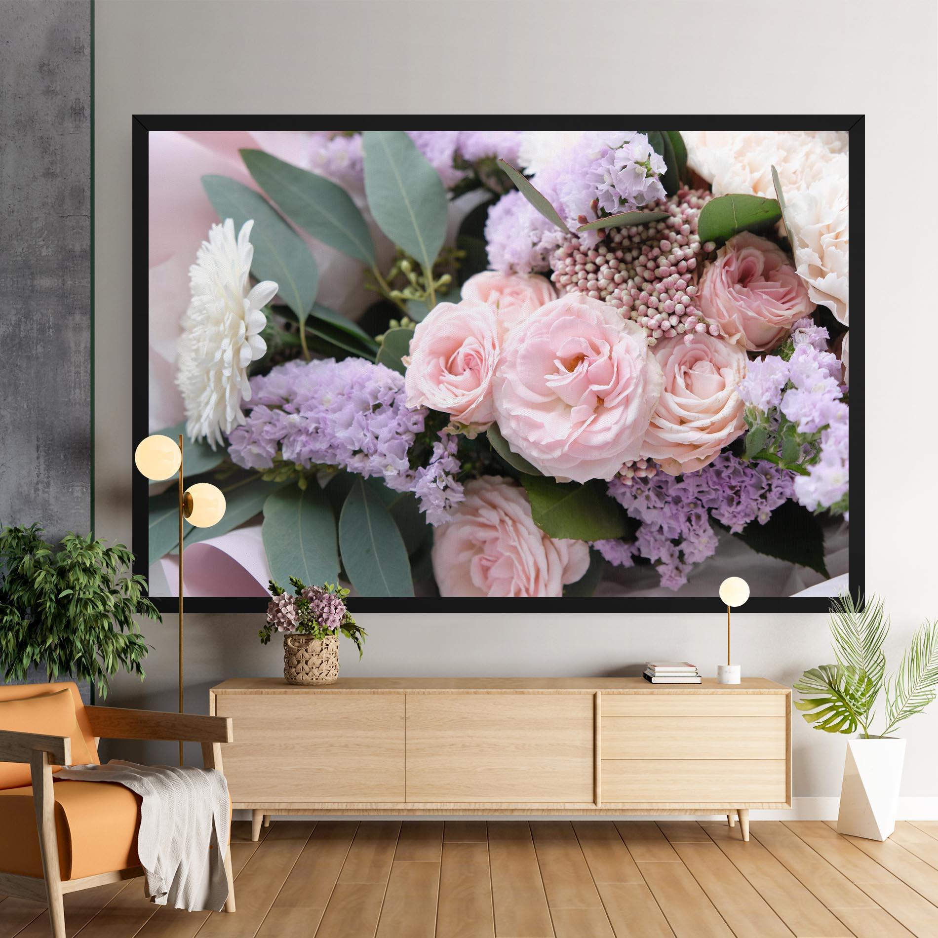 Leinwandbild Beautiful Pink Roses mockup 9