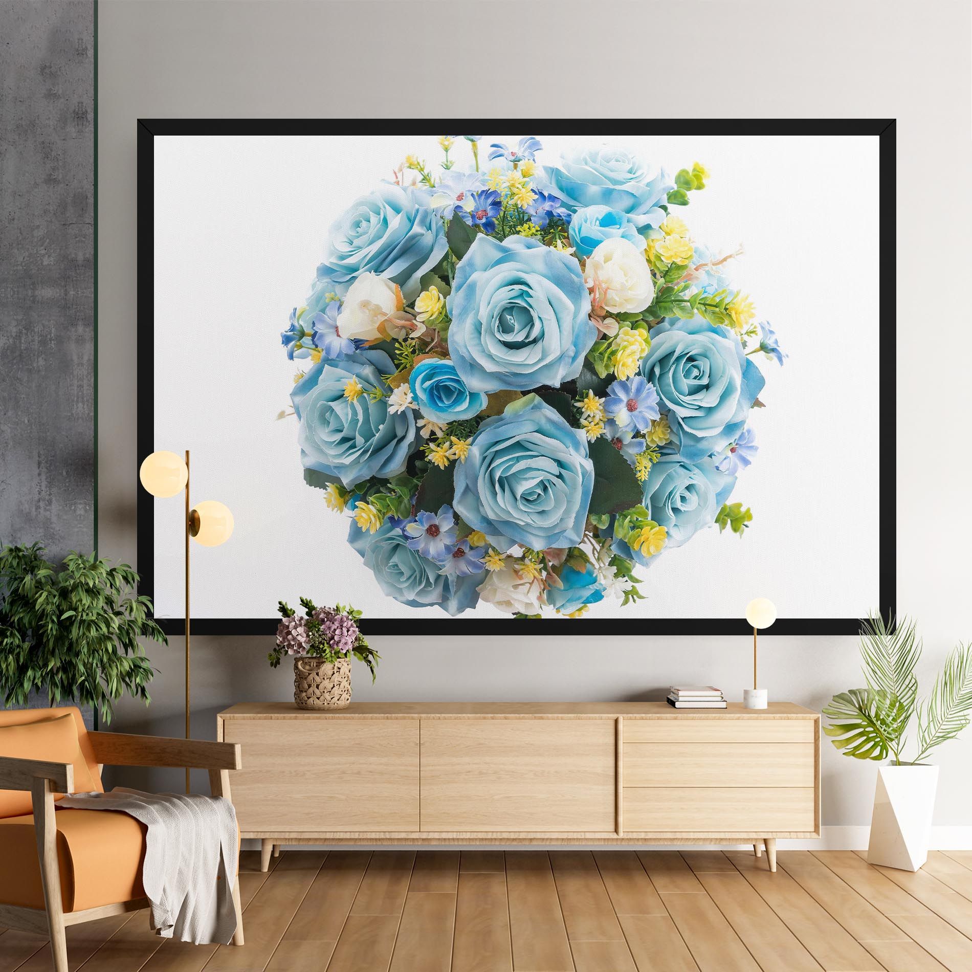 Blue Roses Bouquet mockup 9