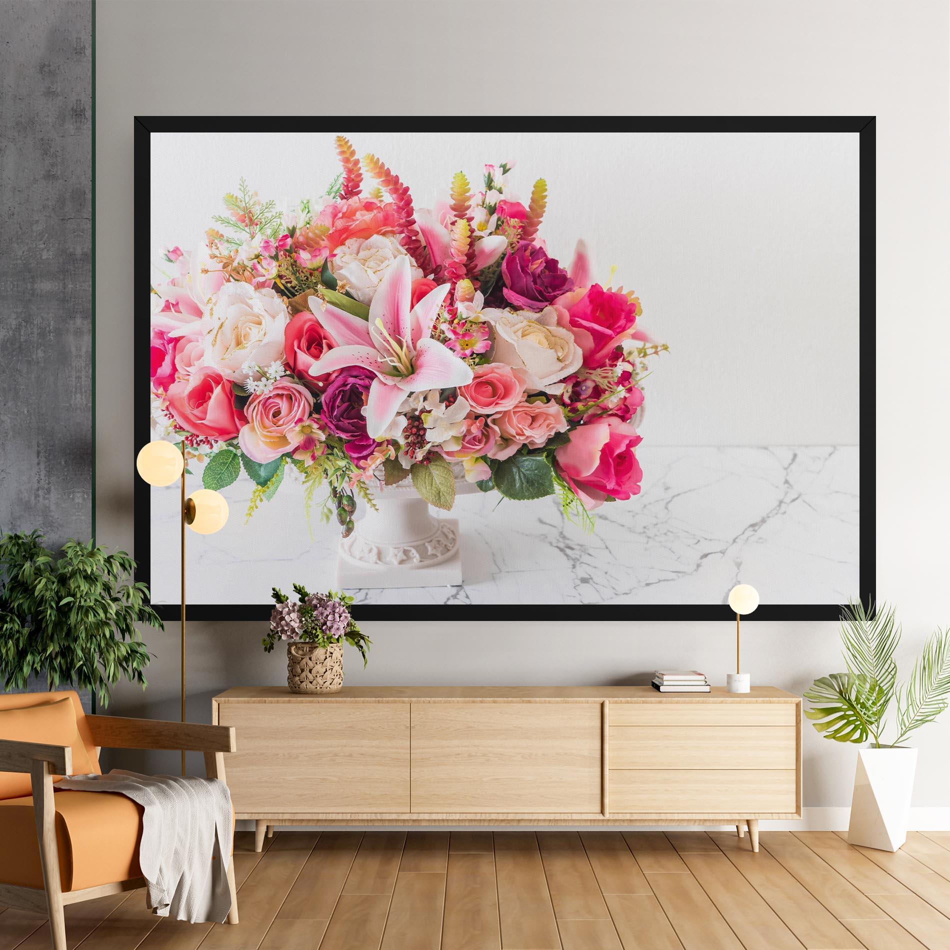 Leinwandbild Bouquet Flowers Vase mockup 9