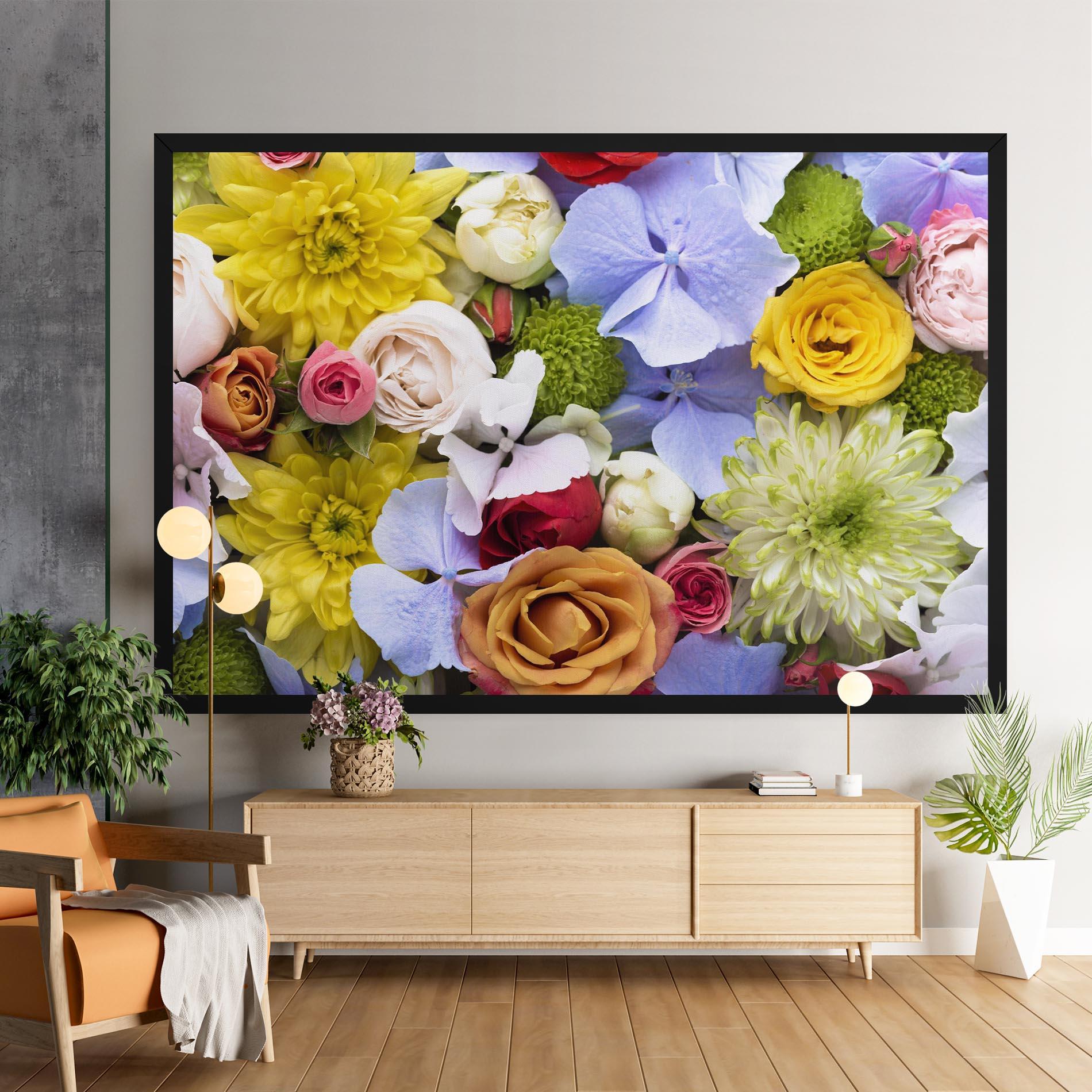 Leinwandbild Color Mix Flower Bouquet mockup 9