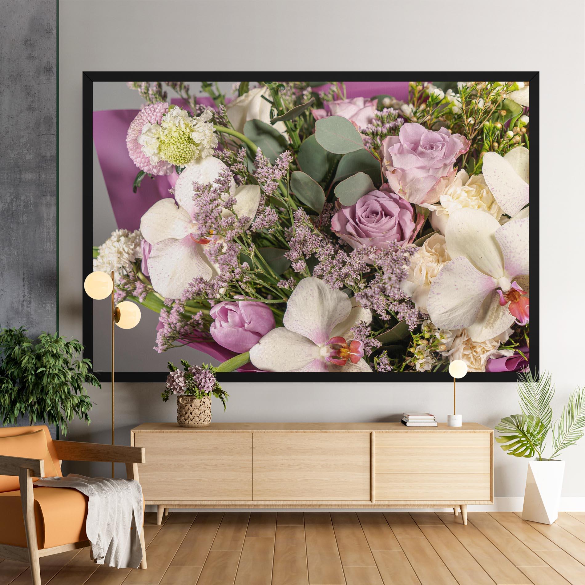 Leinwandbild Cute Purple Bouquet mockup 9