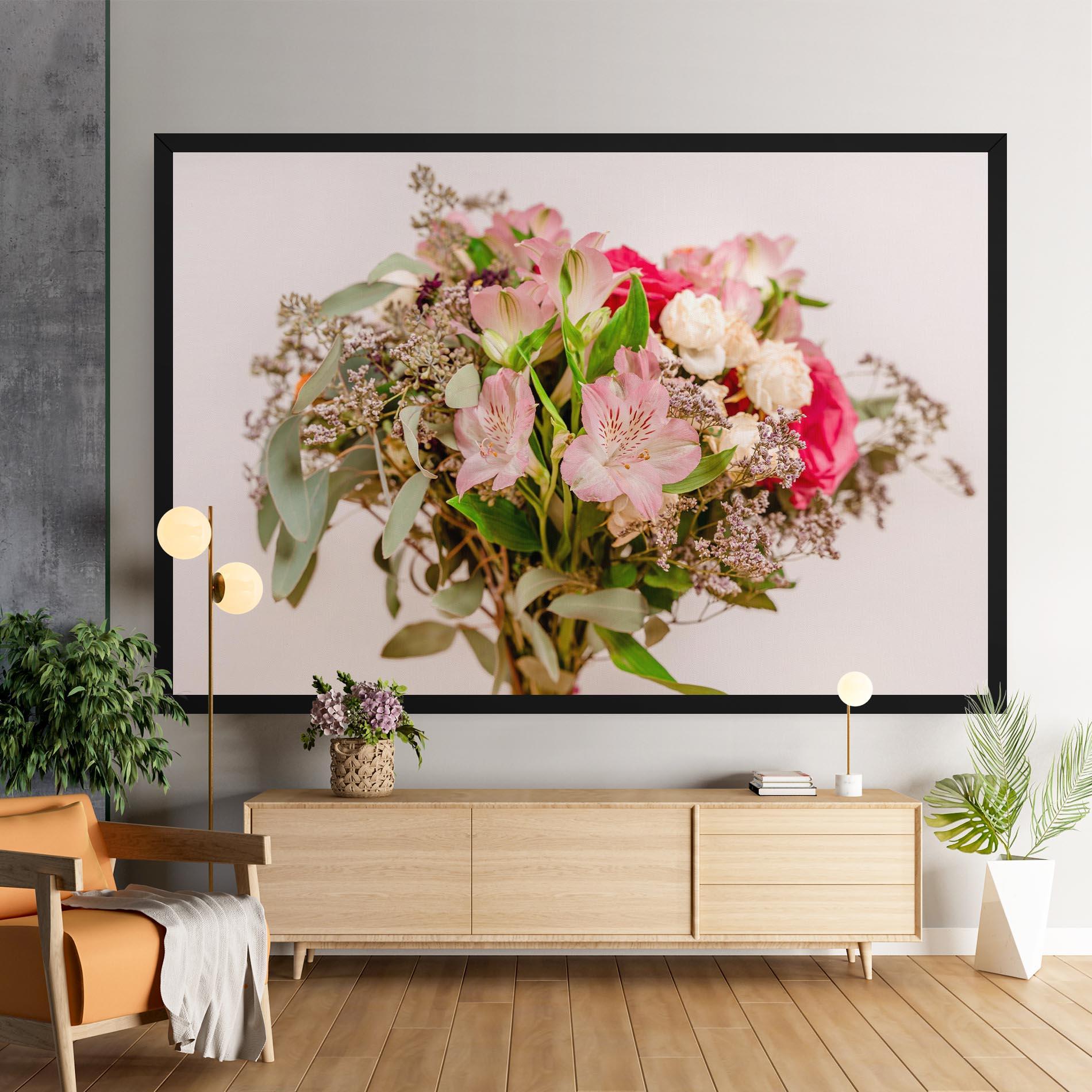 Leinwandbild Girly Pink Bouquet mockup 9