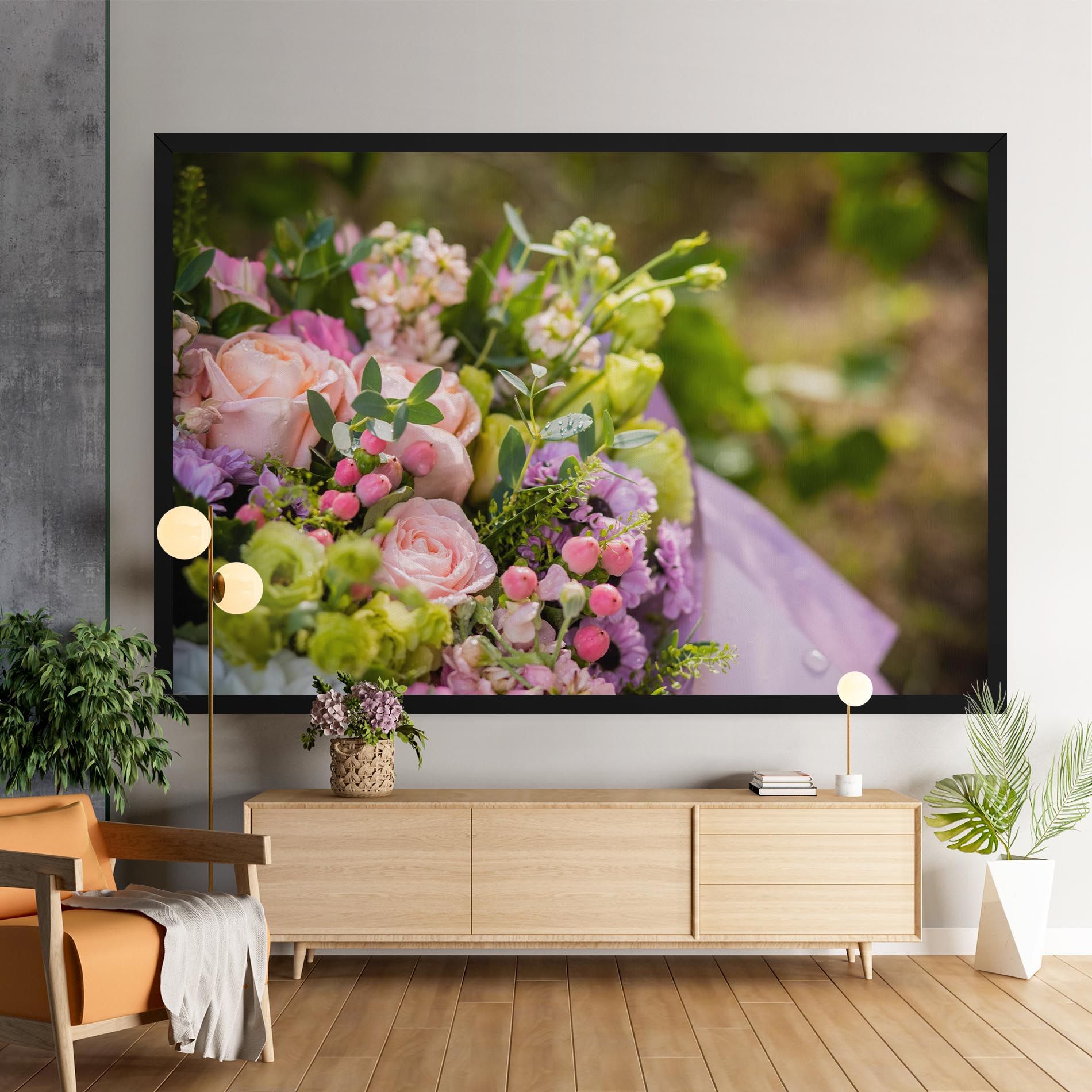 Green Pink Bouquet mockup 9