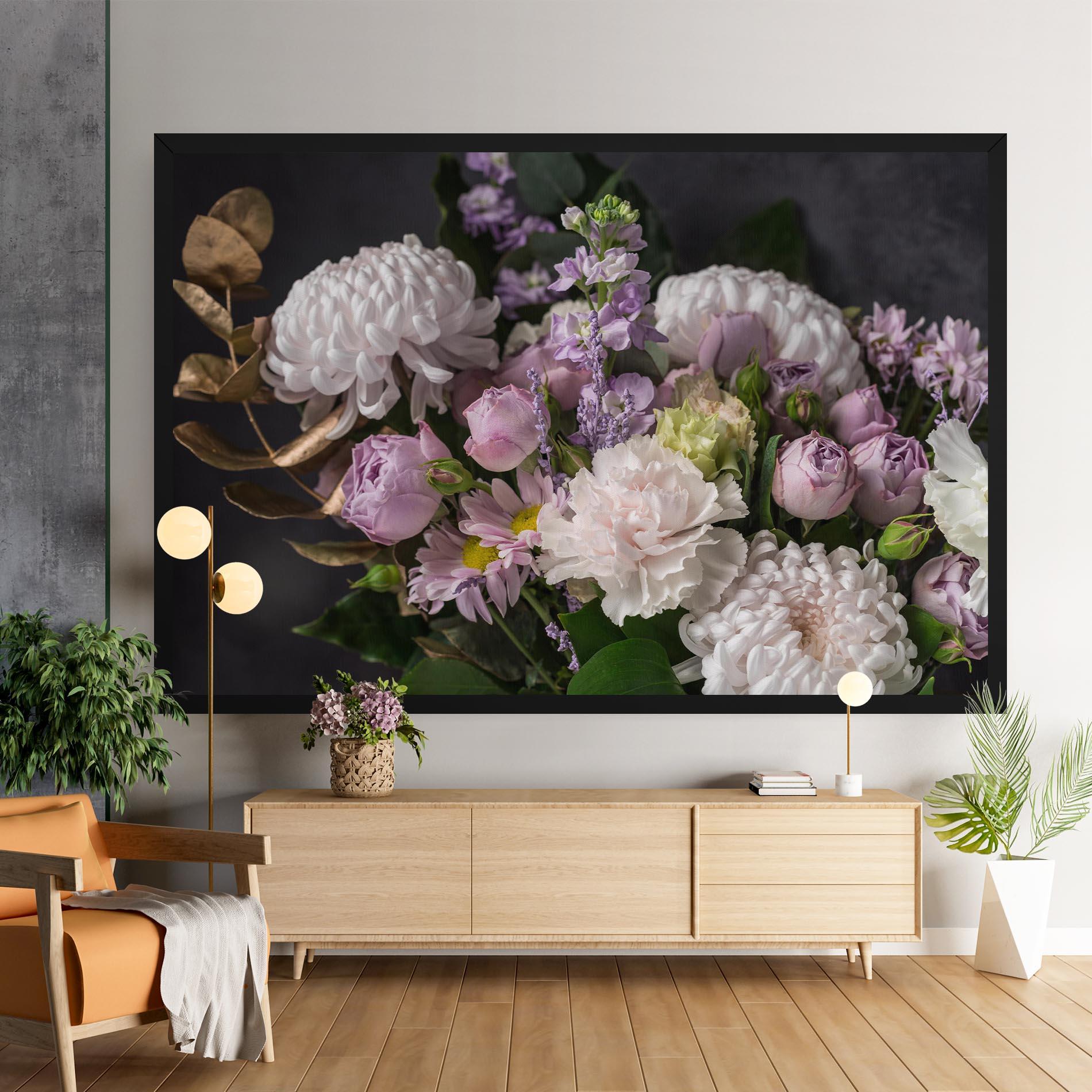 Leinwandbild Pastel Purple Bouquet mockup 9