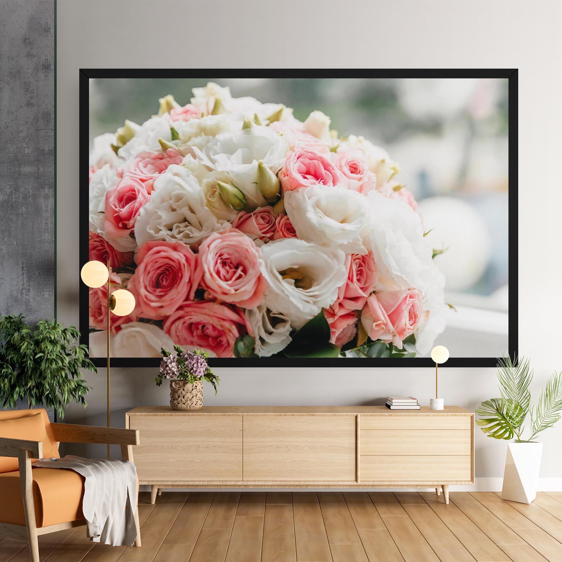 Leinwandbild Pink Beautiful Bouquet mockup 9