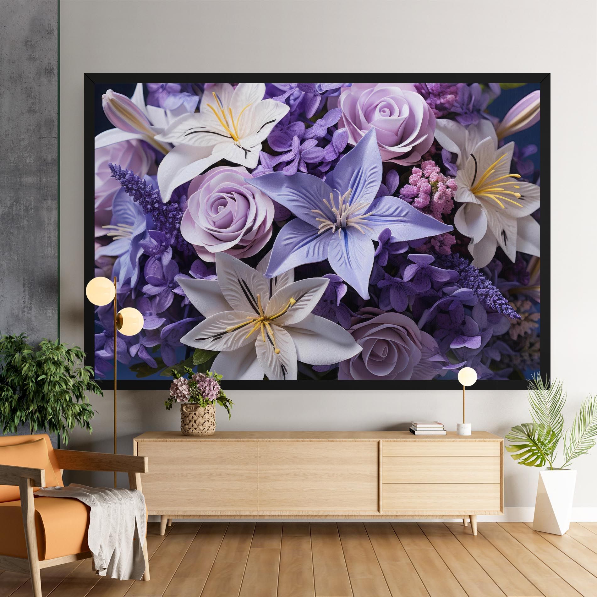 Purple Cute Bouquet mockup 9
