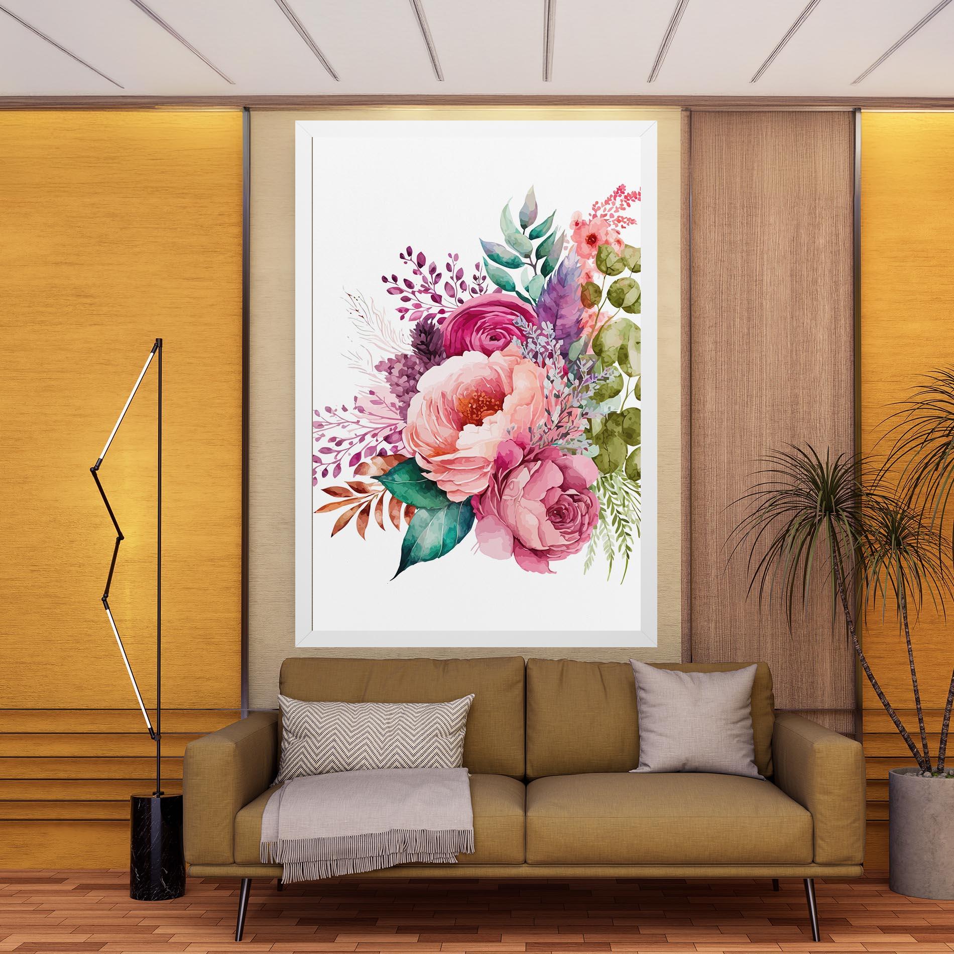Leinwandbild Bouquet Of Pink Roses mockup 9