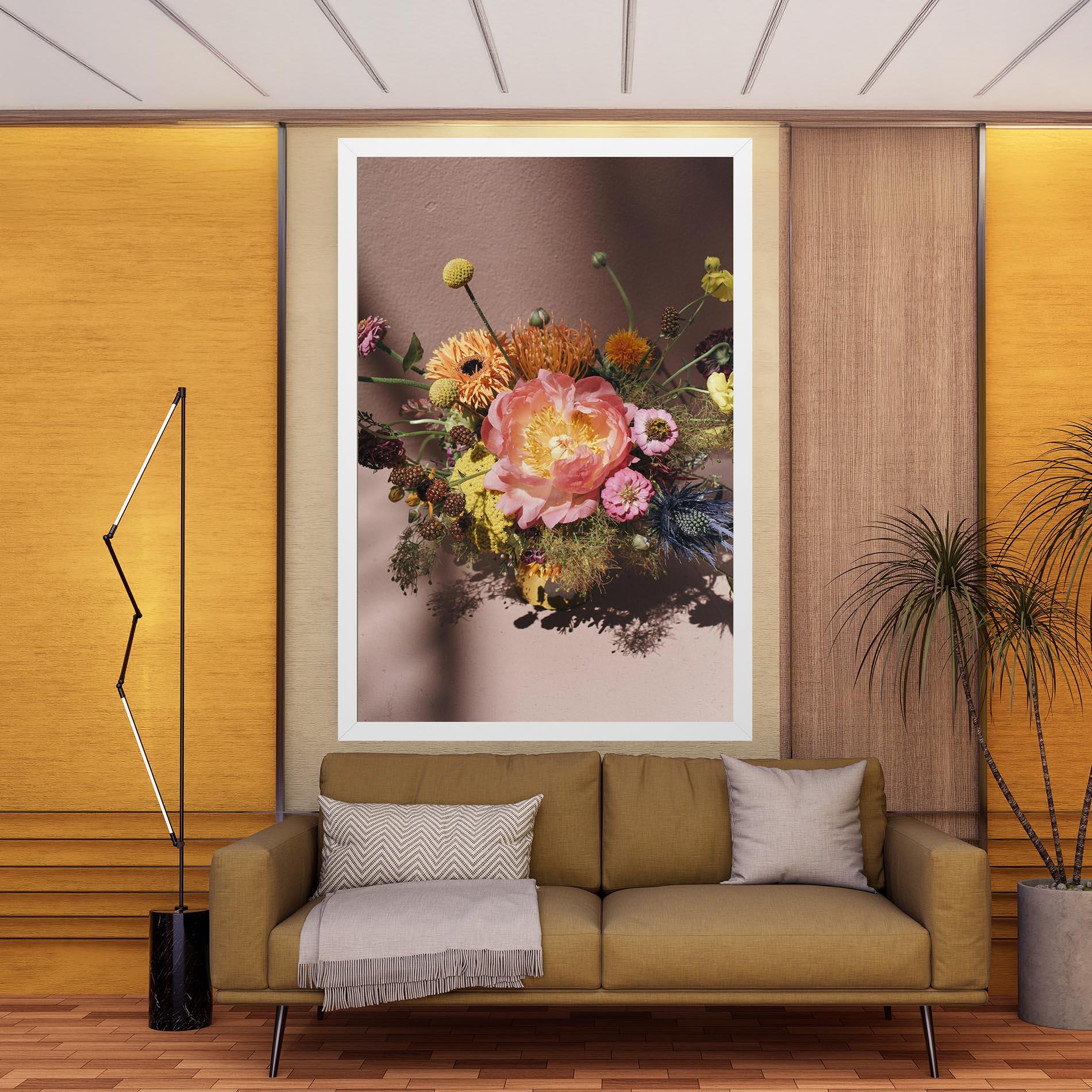 Leinwandbild Pastel Orange Bouquet mockup 9