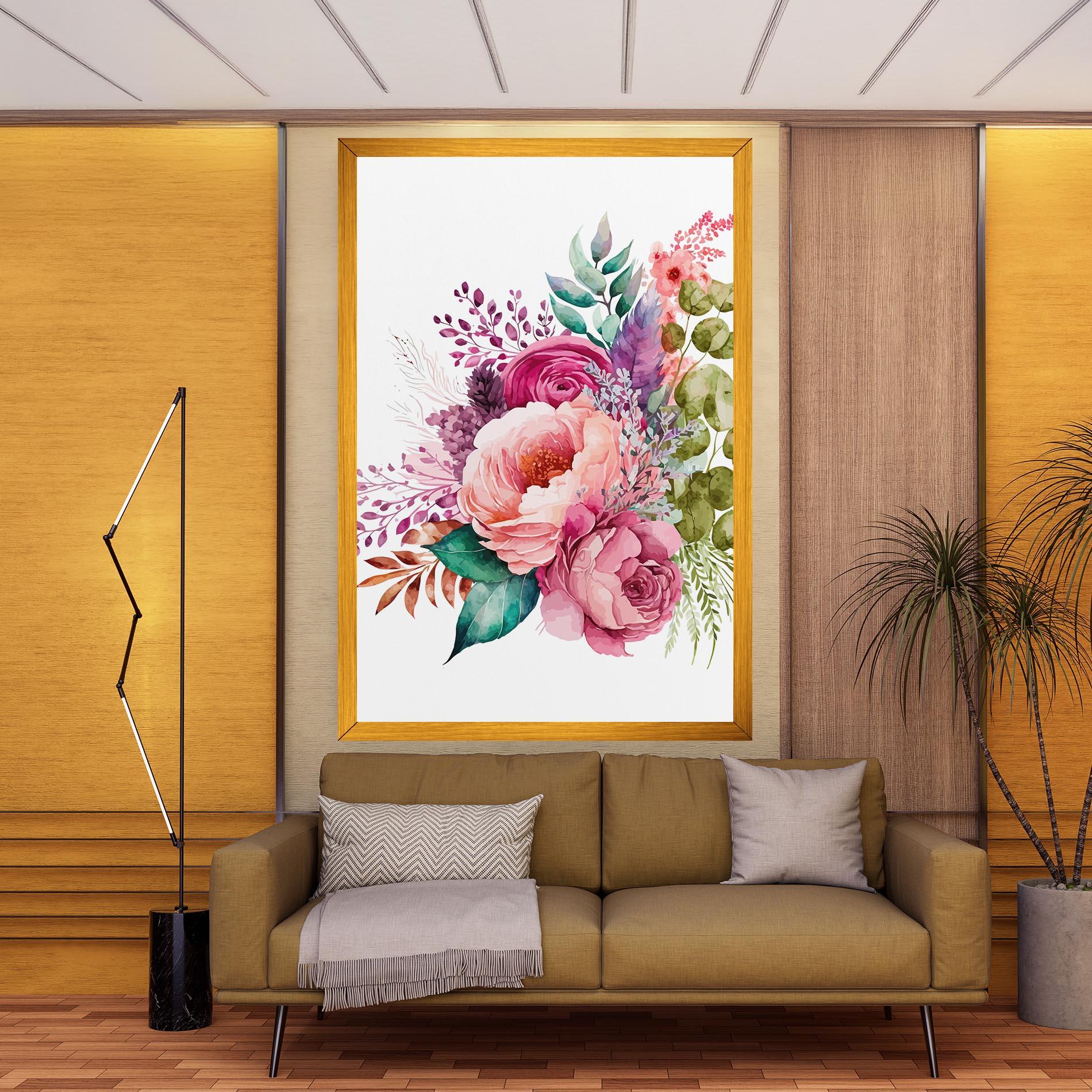 Leinwandbild Bouquet Of Pink Roses mockup 9