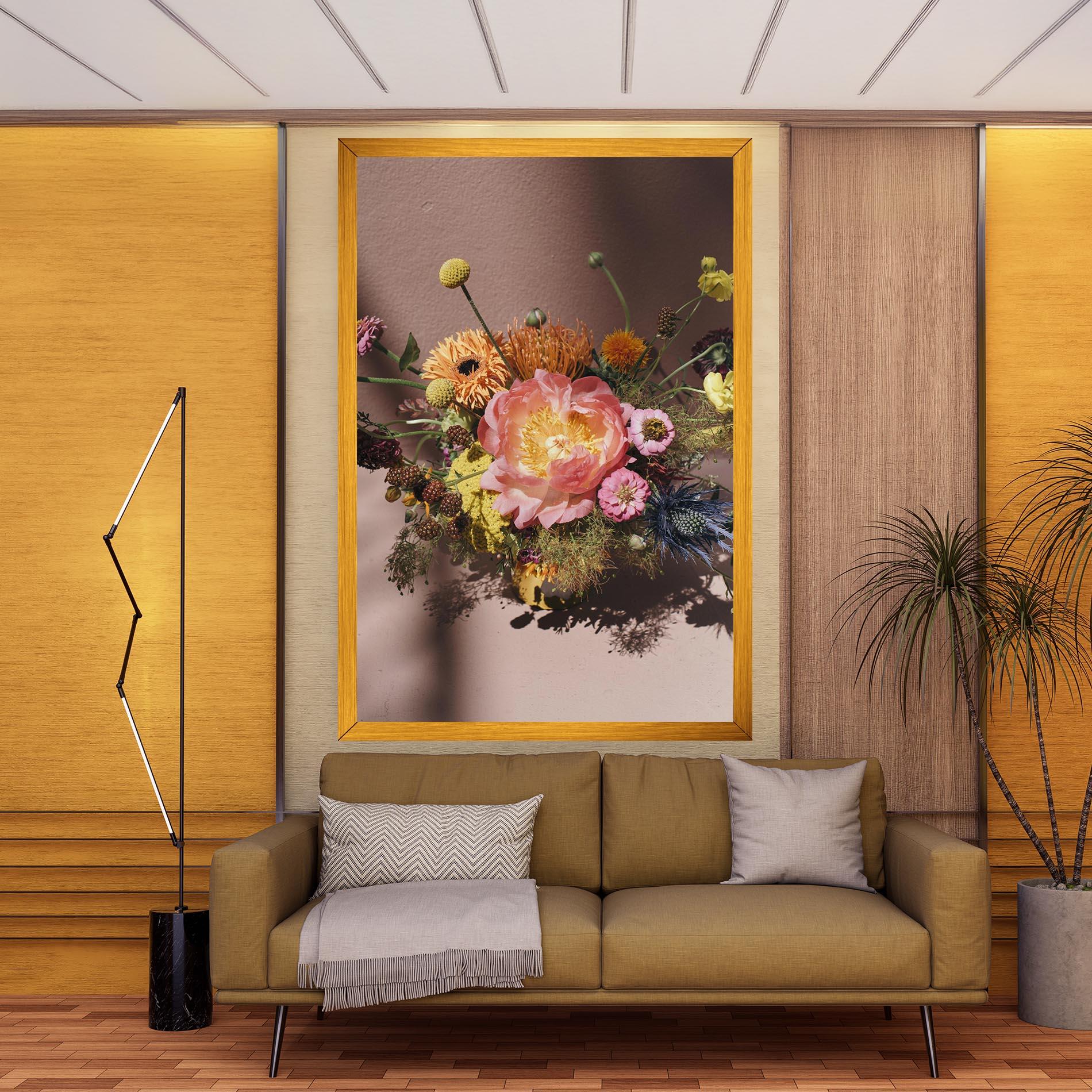 Leinwandbild Pastel Orange Bouquet mockup 9
