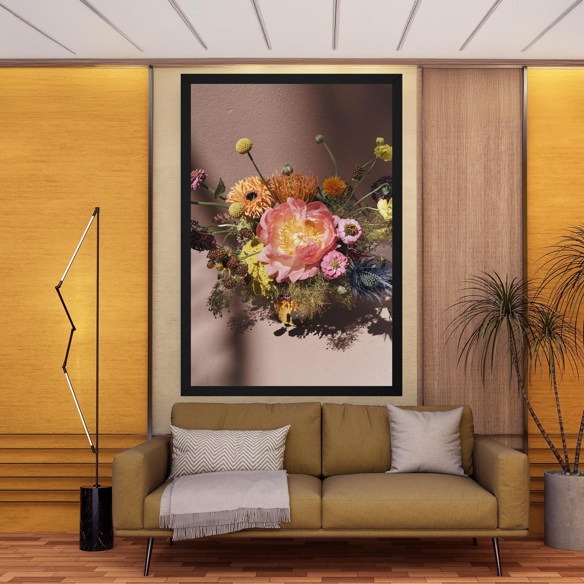 Leinwandbild Pastel Orange Bouquet mockup 9