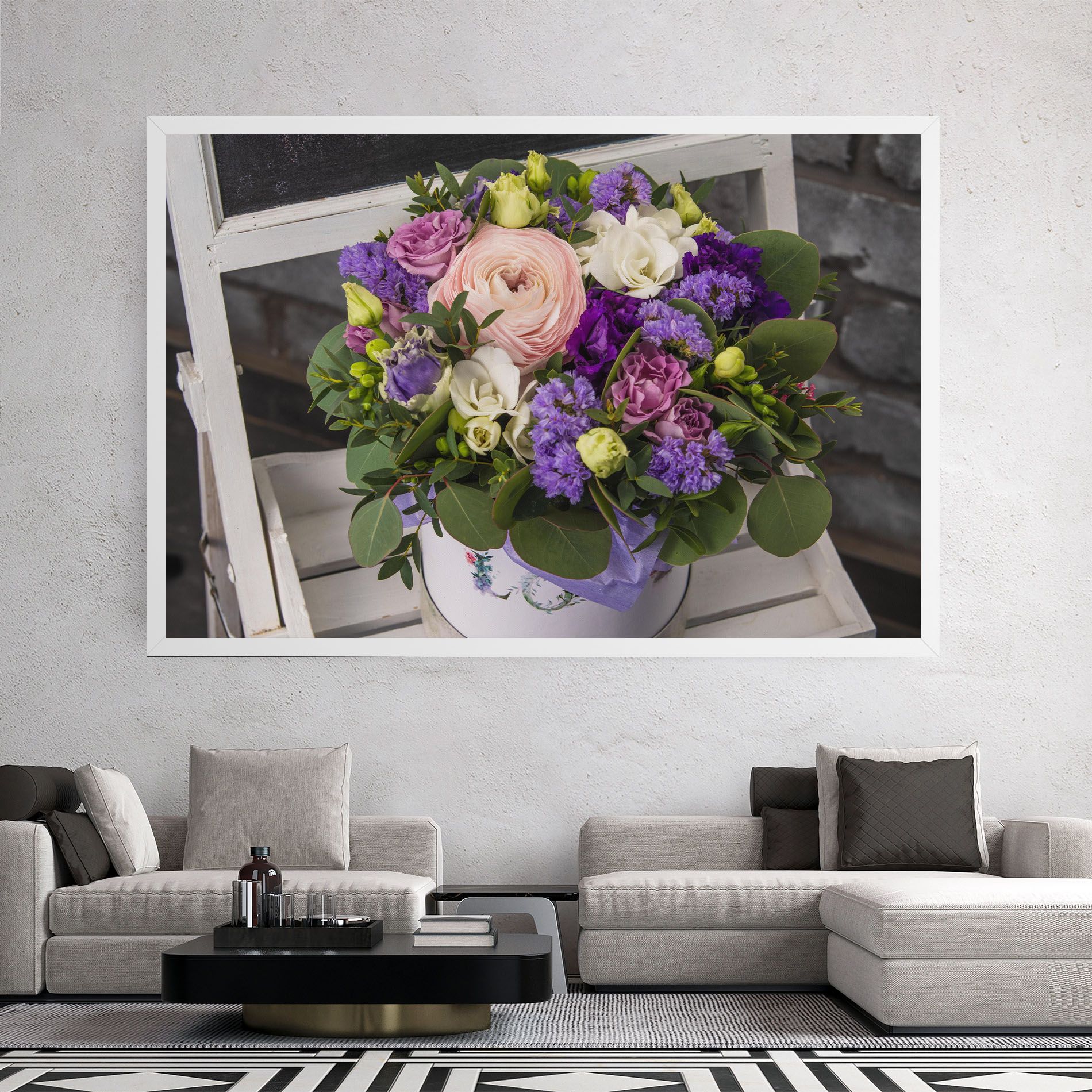 Big Pink Rose Bouquet mockup 2