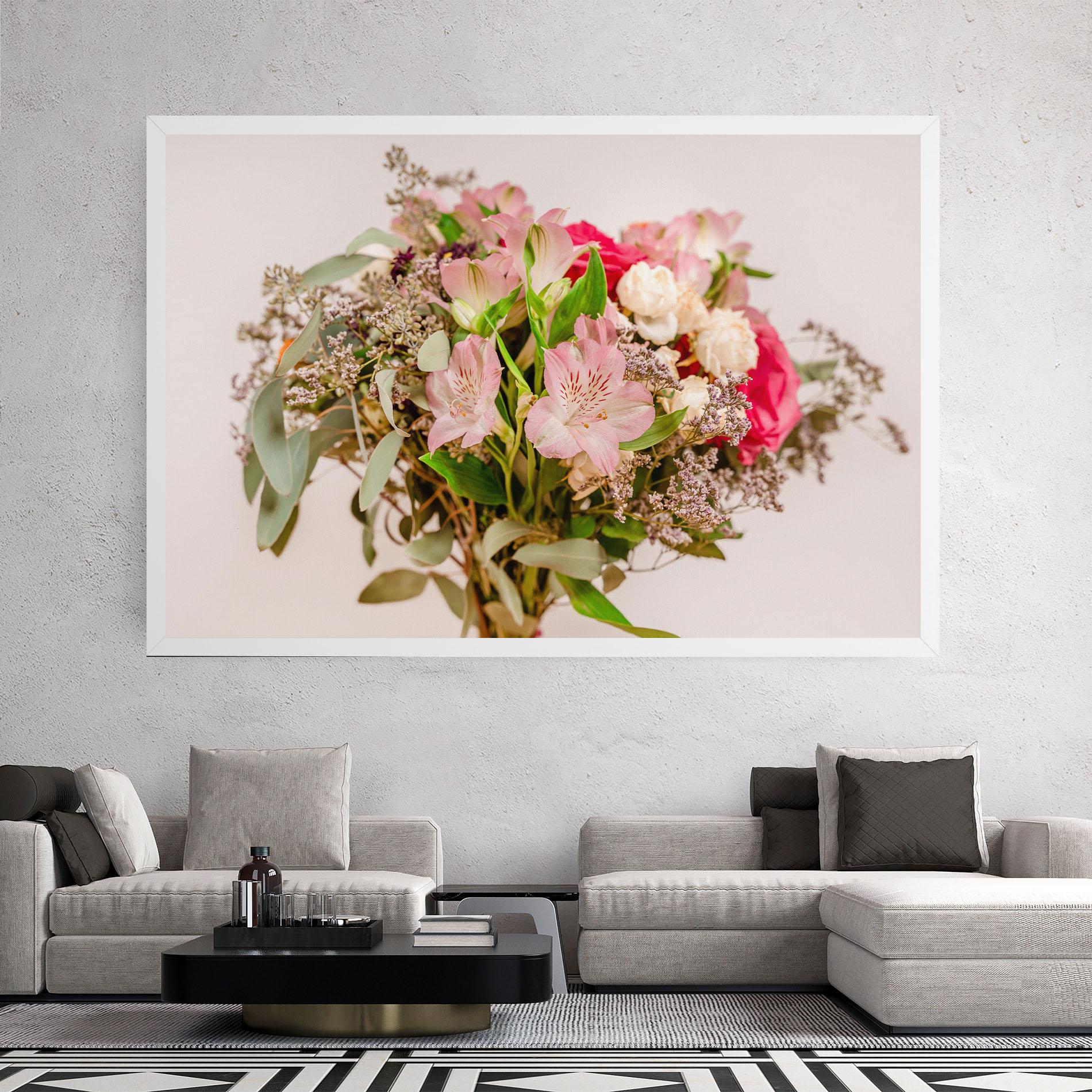 Leinwandbild Girly Pink Bouquet mockup 2