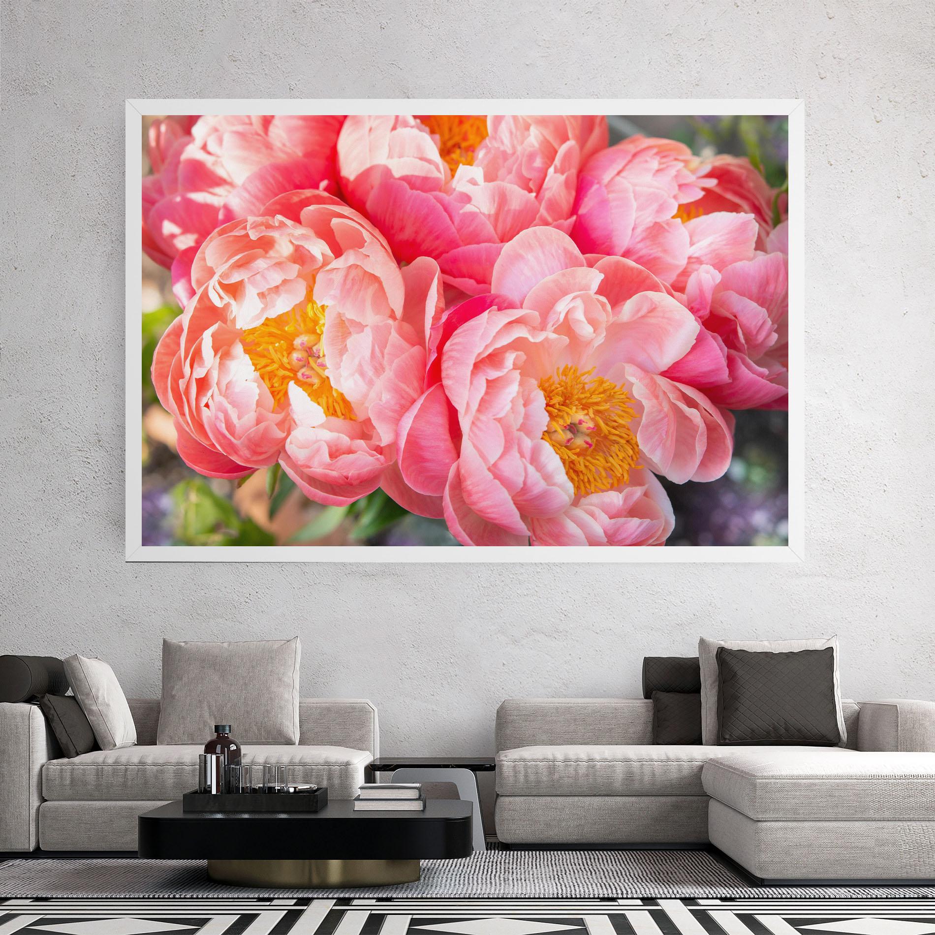 Leinwandbild Opened Peonies Bouquet mockup 2