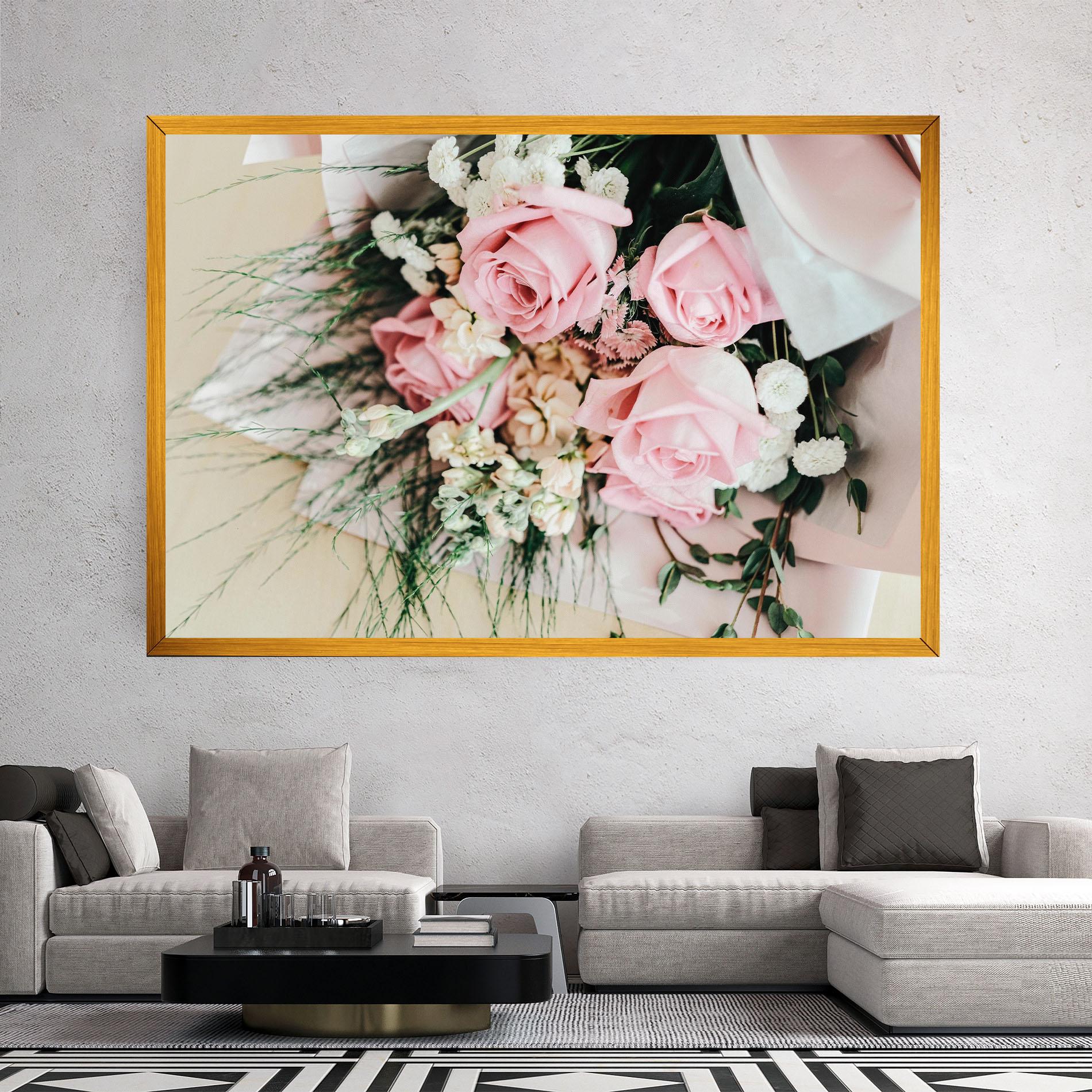 Leinwandbild Baby Pink Bouquet mockup 2