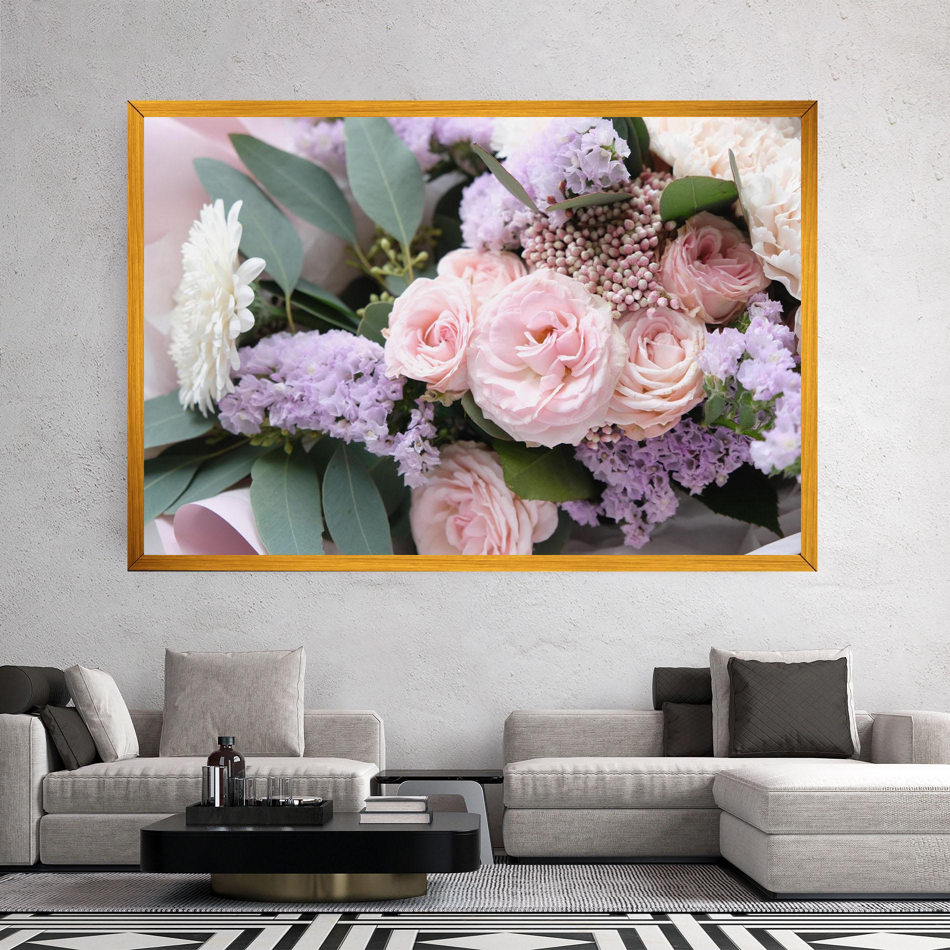 Leinwandbild Beautiful Pink Roses mockup 2