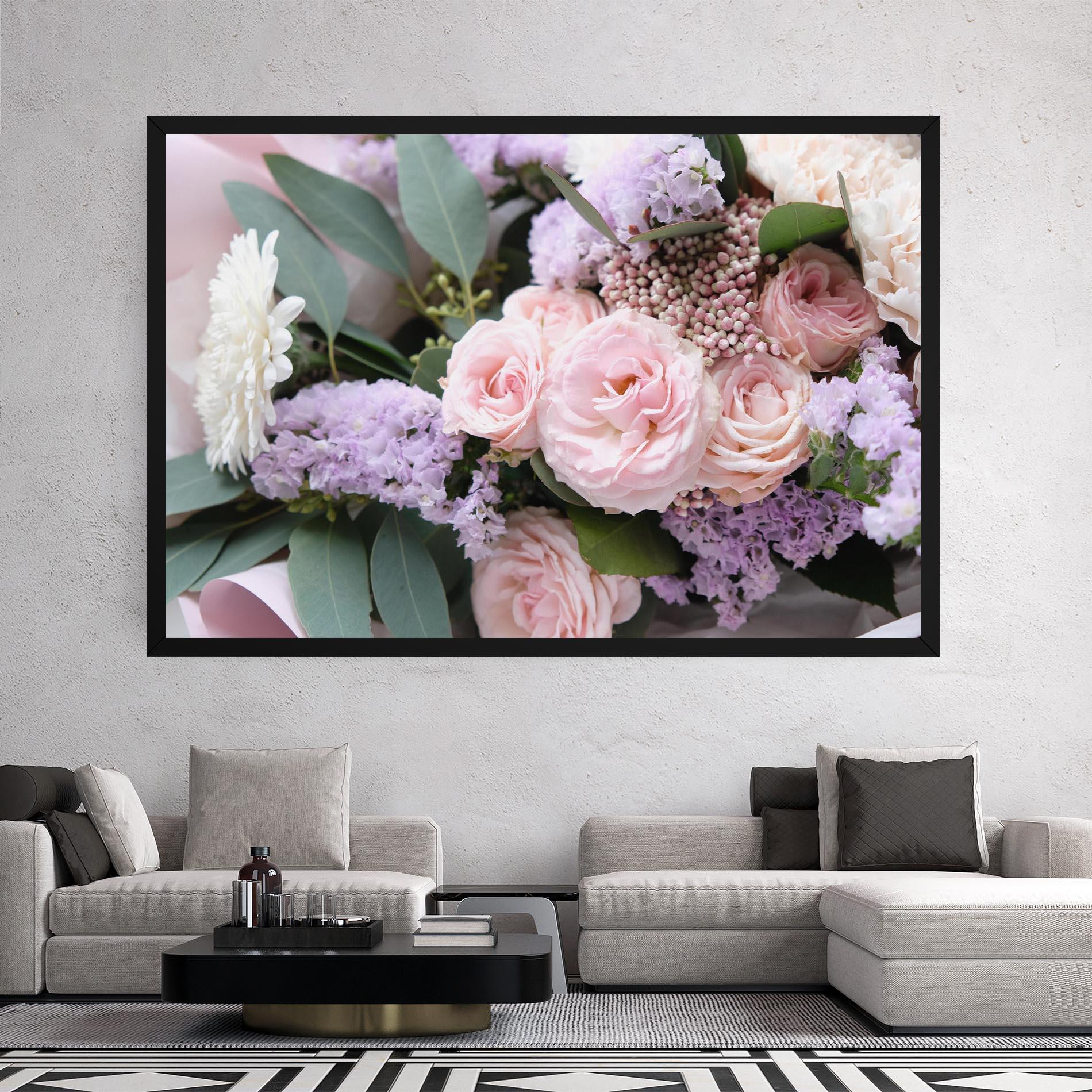 Leinwandbild Beautiful Pink Roses mockup 2