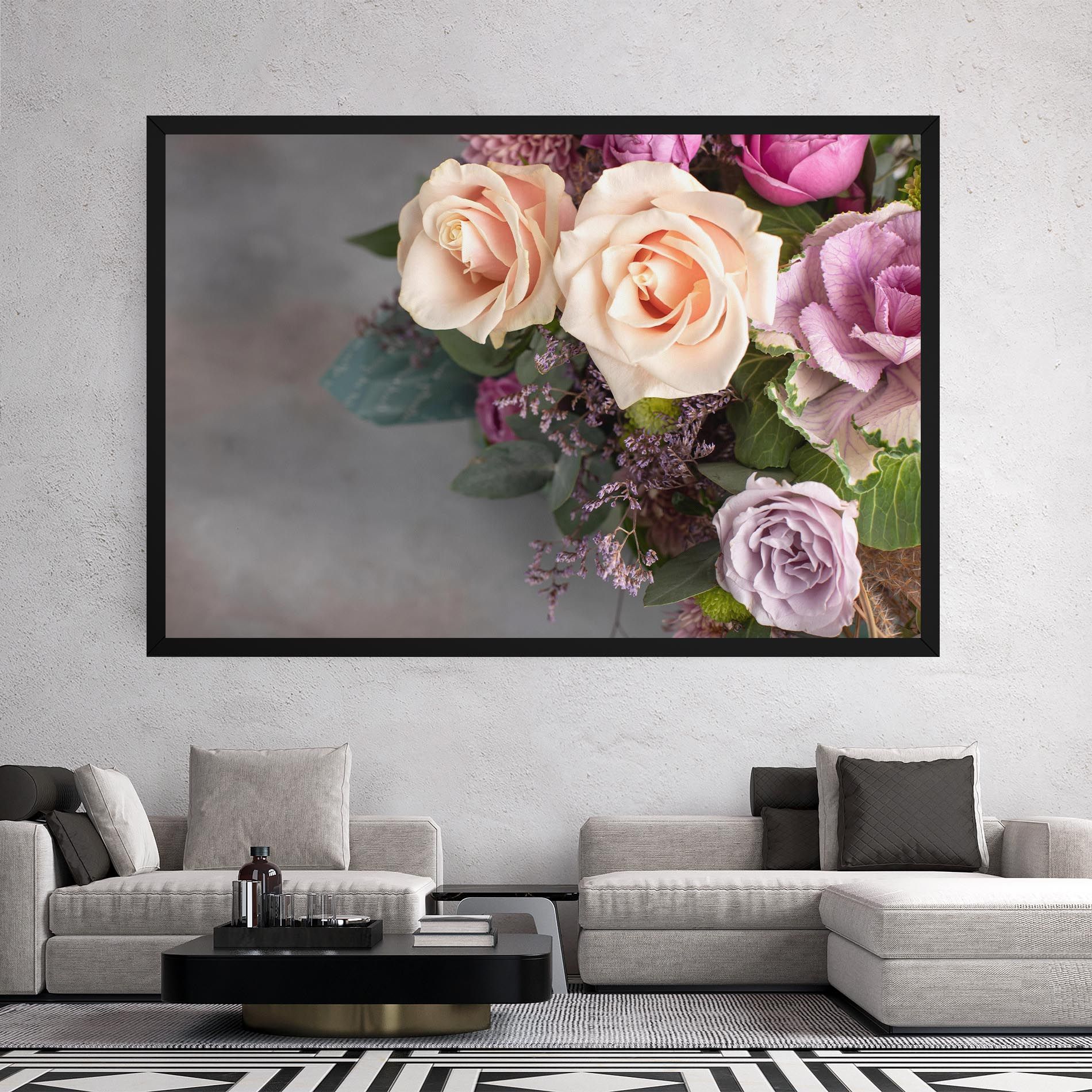 Cream Purple Bouquet mockup 2