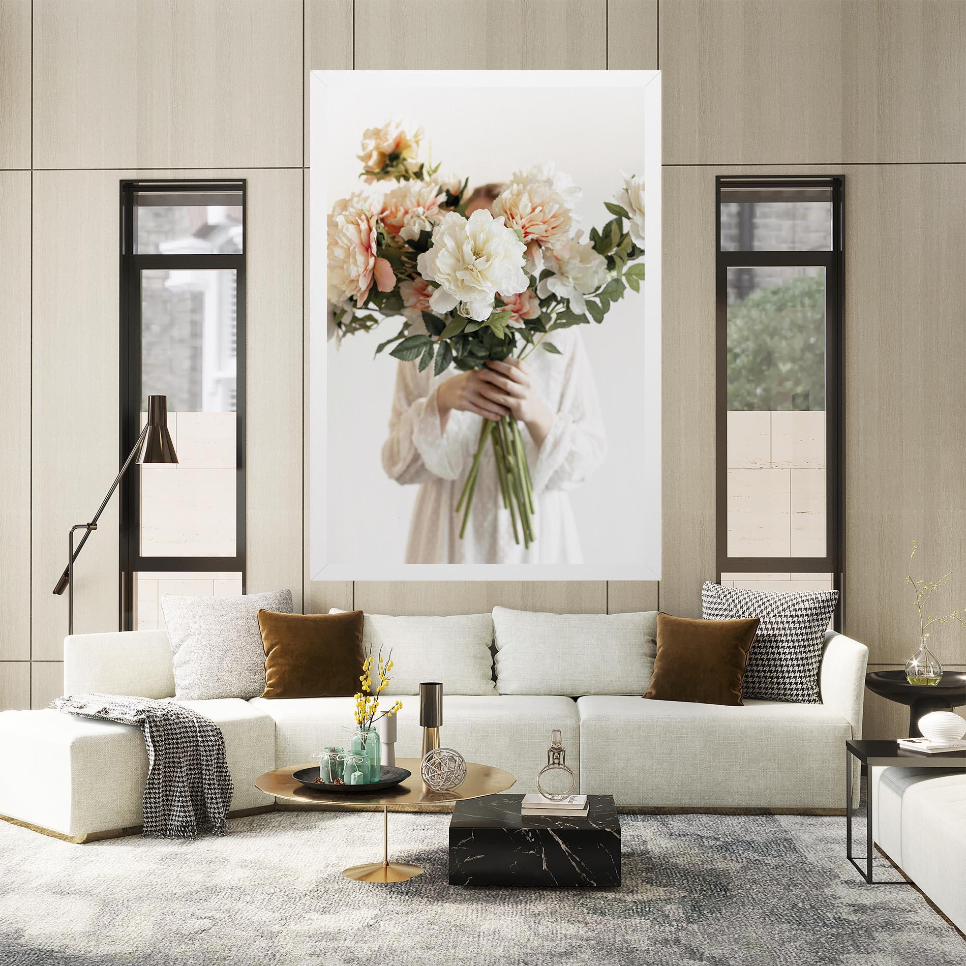 Leinwandbild Bouquet Holding mockup 2