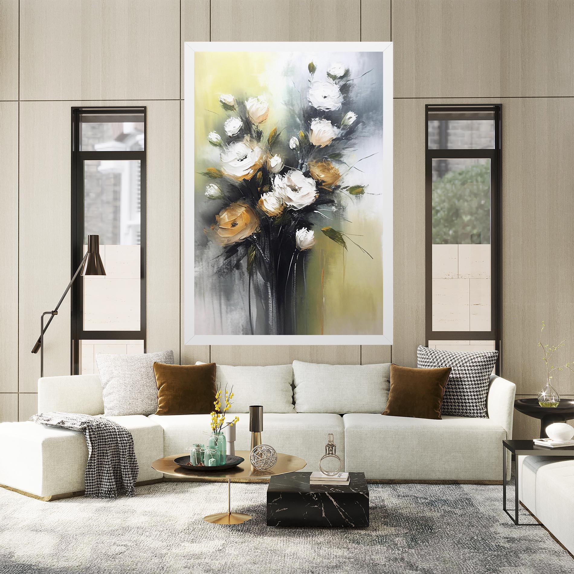 Leinwandbild Bouquet Painting mockup 2