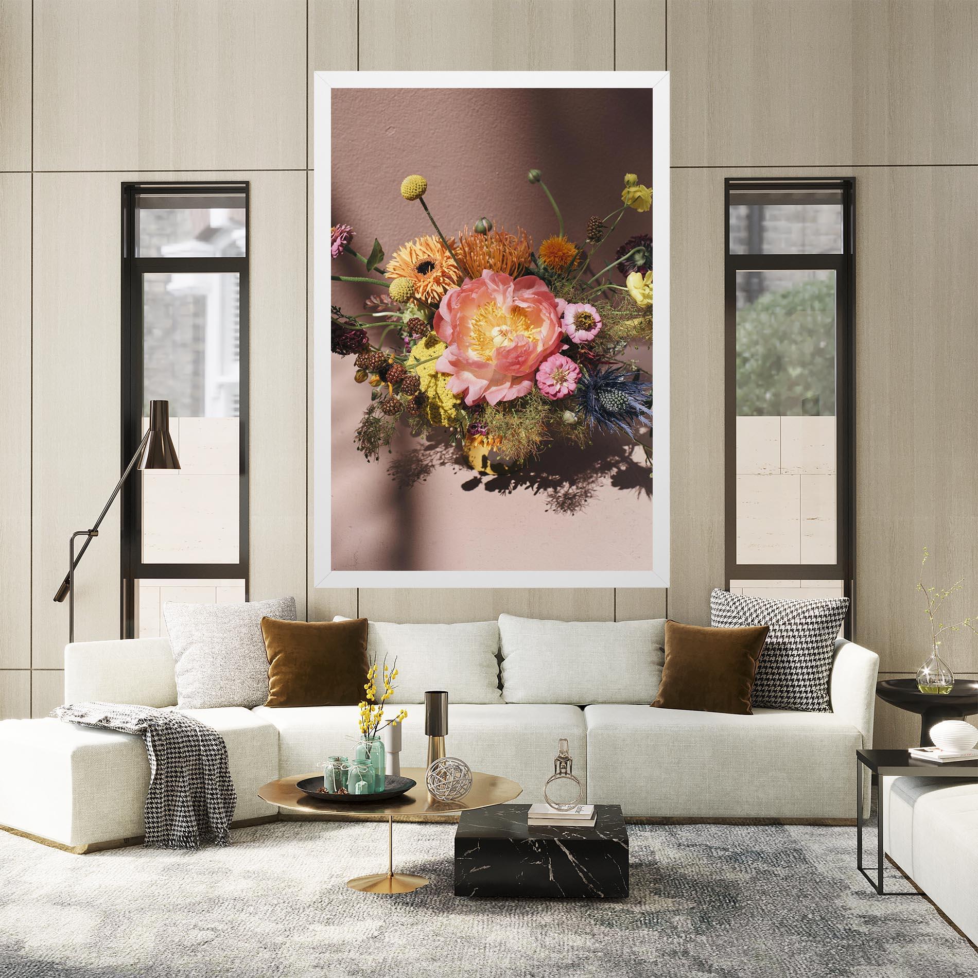 Leinwandbild Pastel Orange Bouquet mockup 2