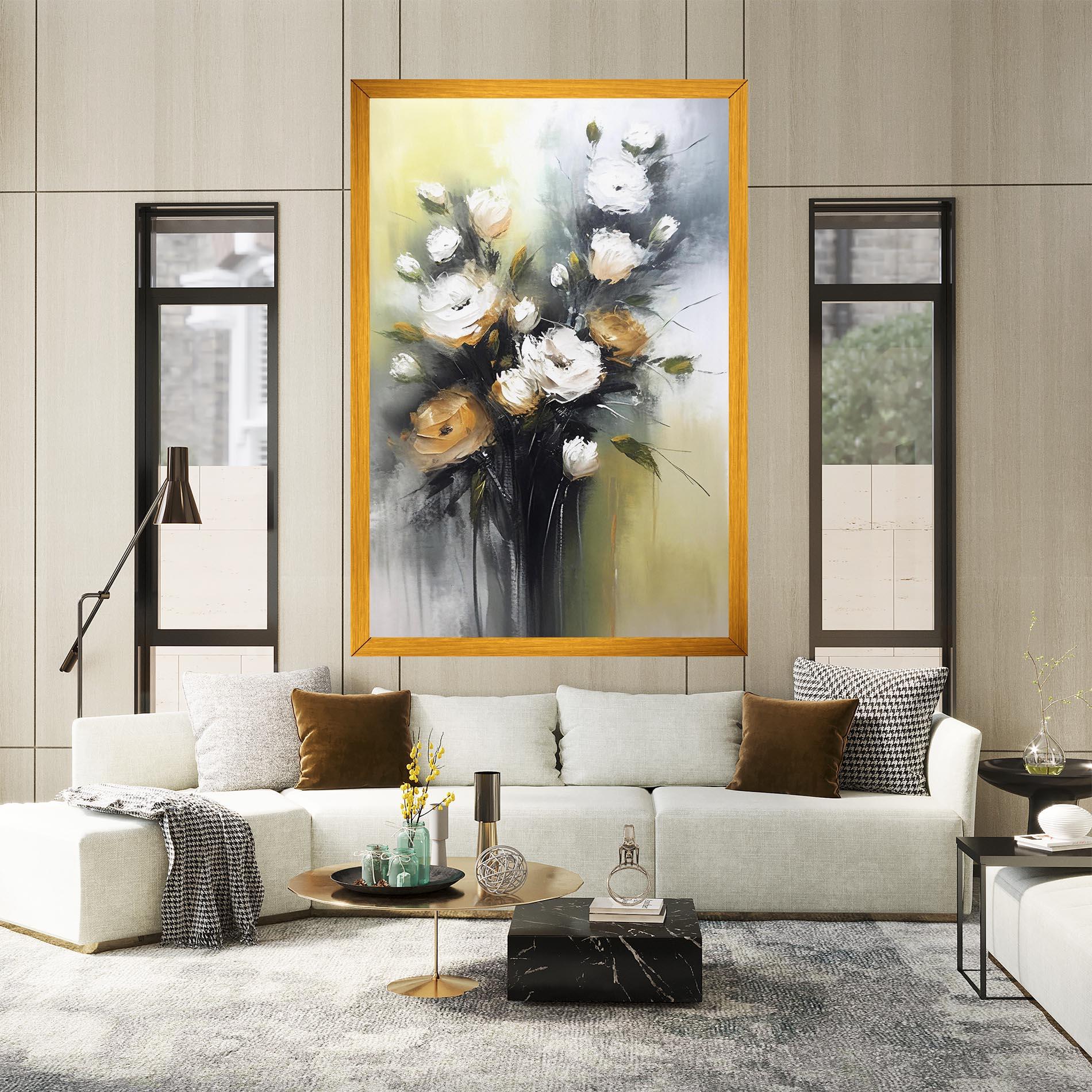 Leinwandbild Bouquet Painting mockup 2