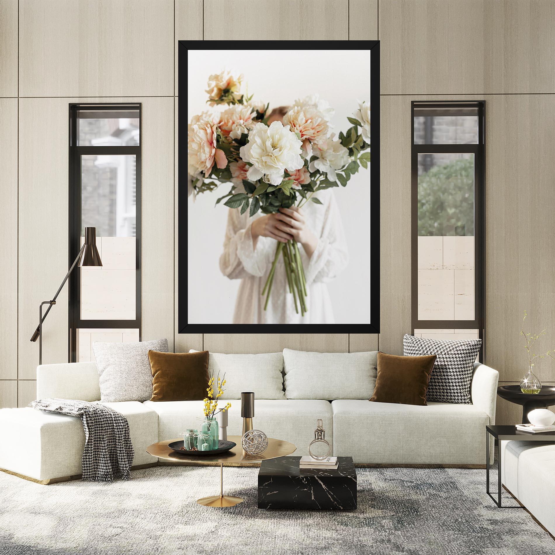 Leinwandbild Bouquet Holding mockup 2