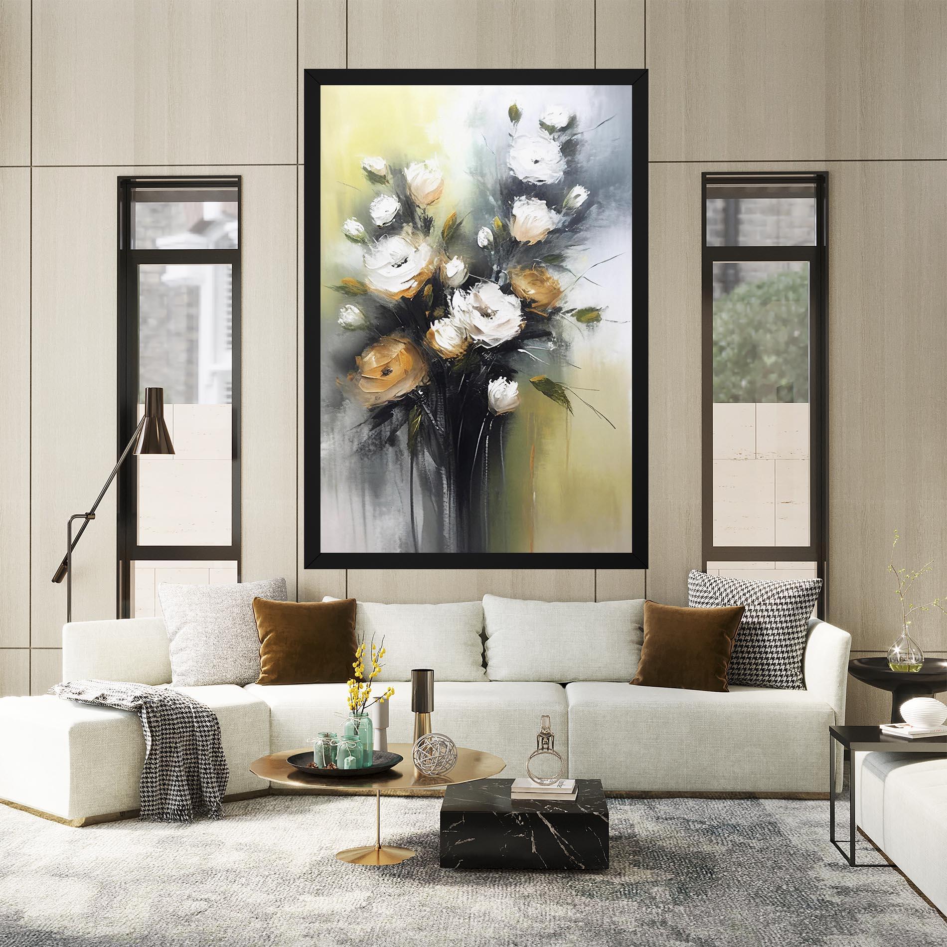 Leinwandbild Bouquet Painting mockup 2