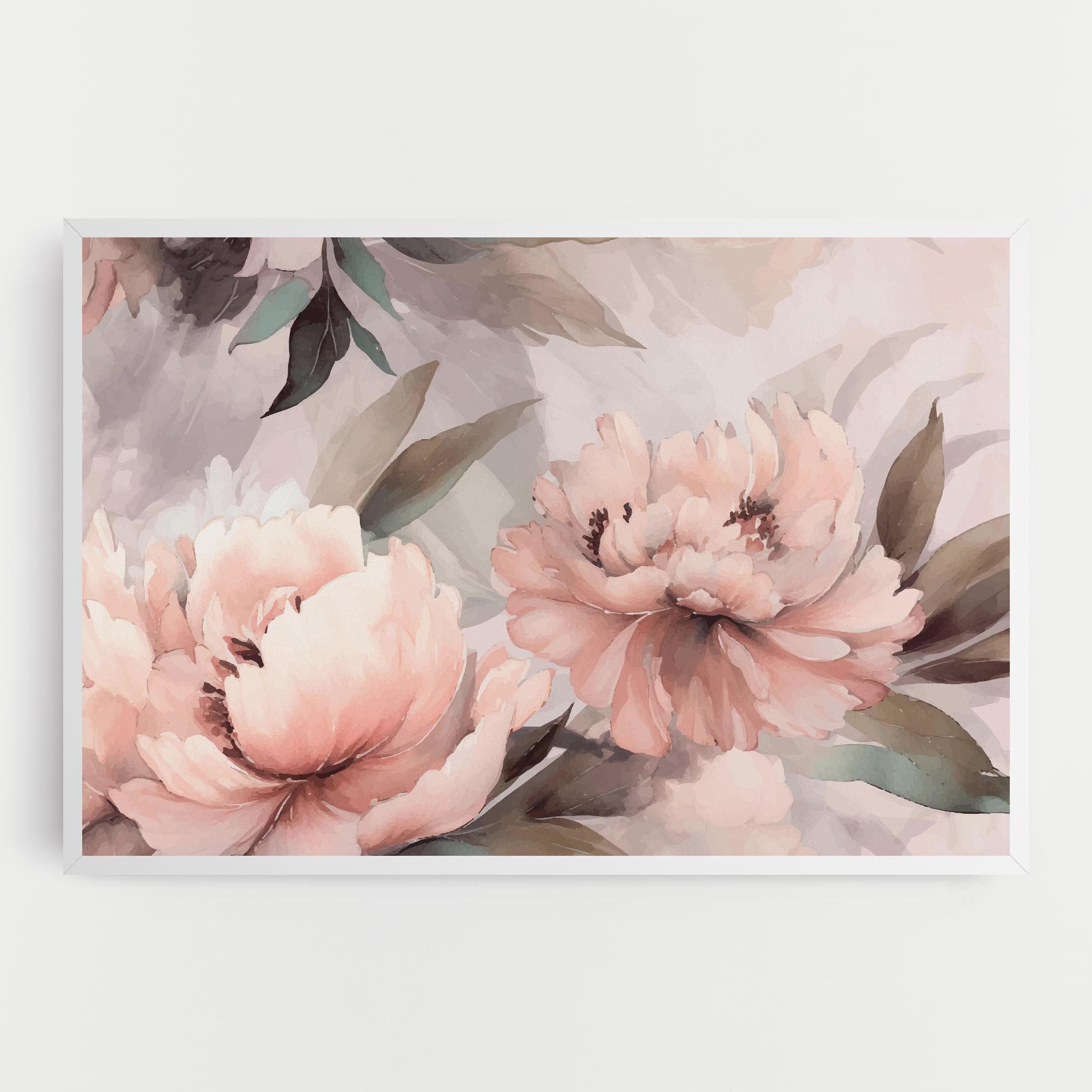 Leinwandbild Dreamy Peony Art mockup 0