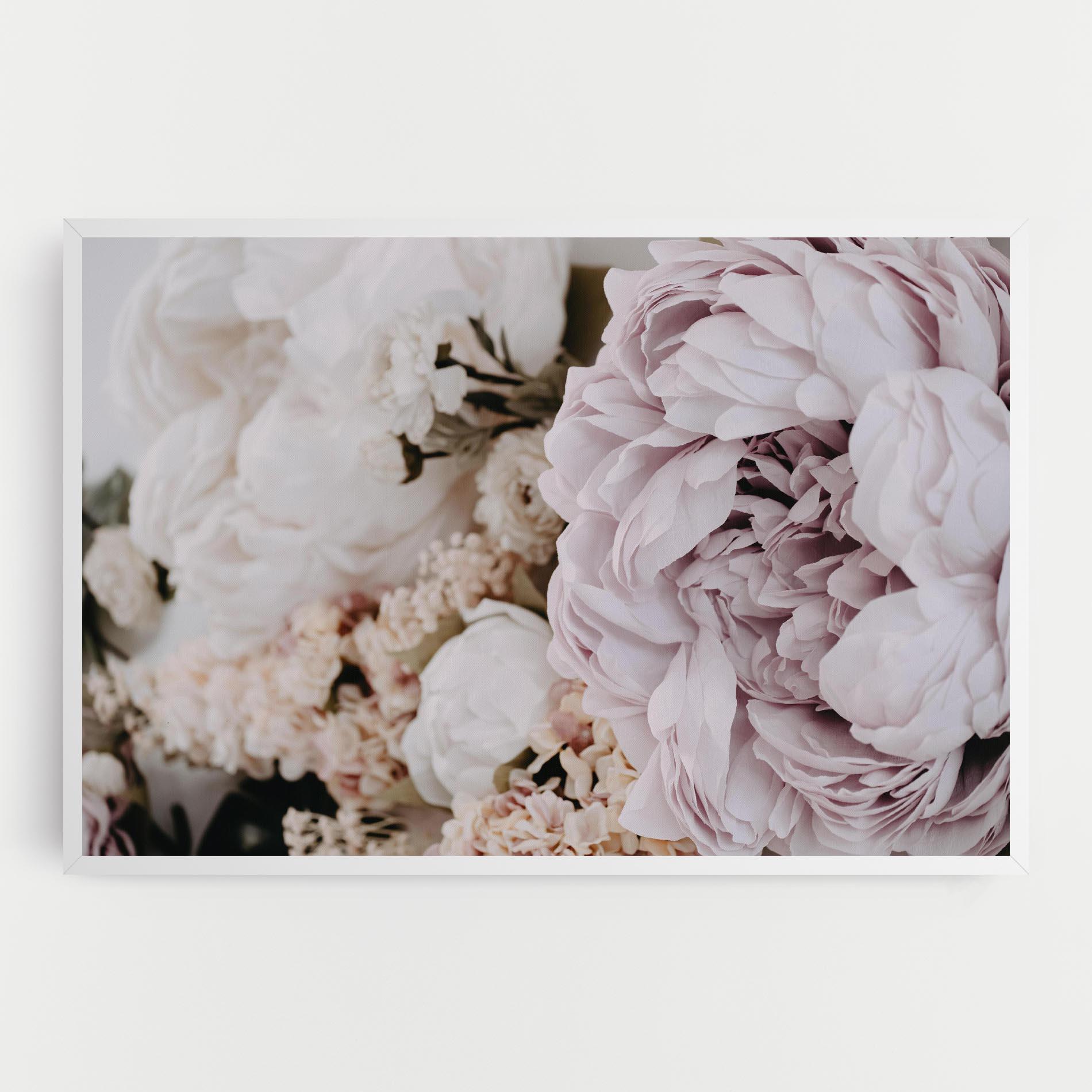 Leinwandbild Grey Peony Bouquet mockup 0