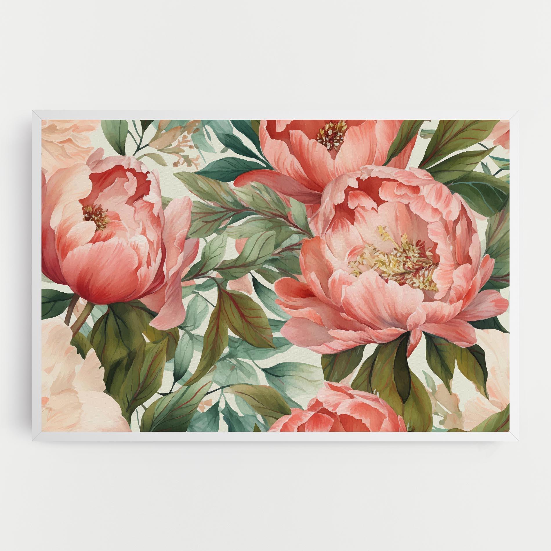 Leinwandbild Light Red Peony mockup 0