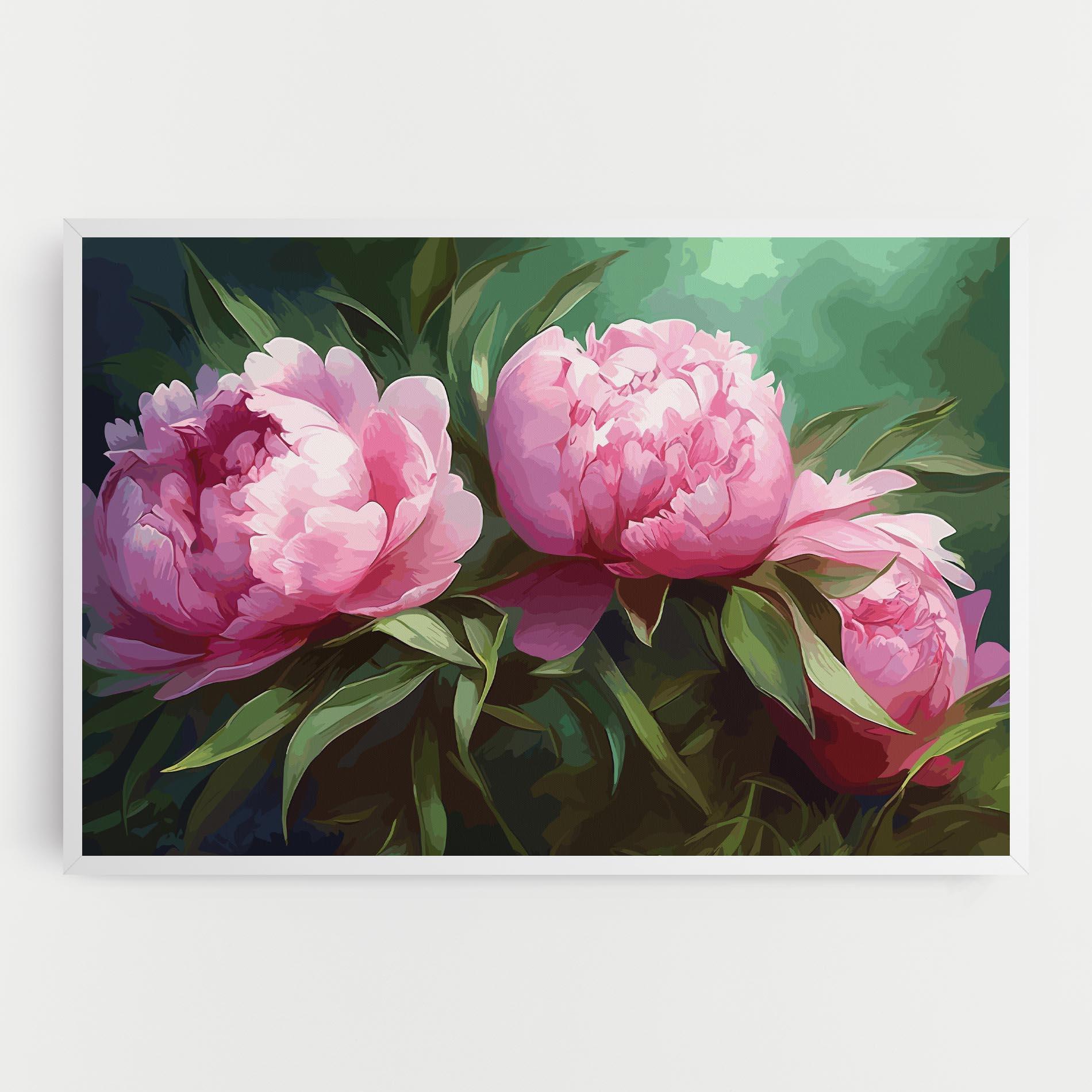 Leinwandbild Peonies Art mockup 0