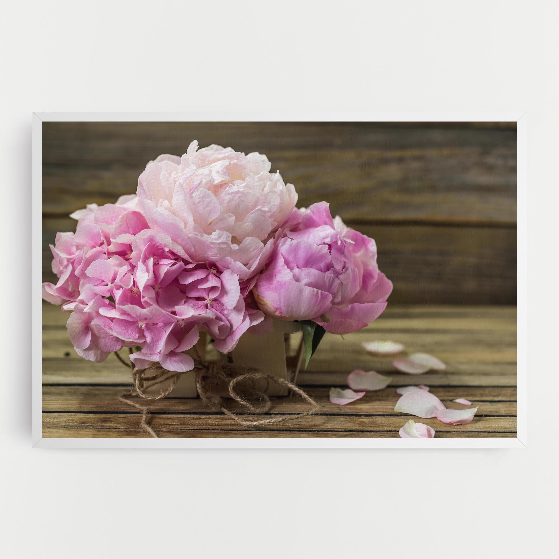 Leinwandbild Peony On Table mockup 0
