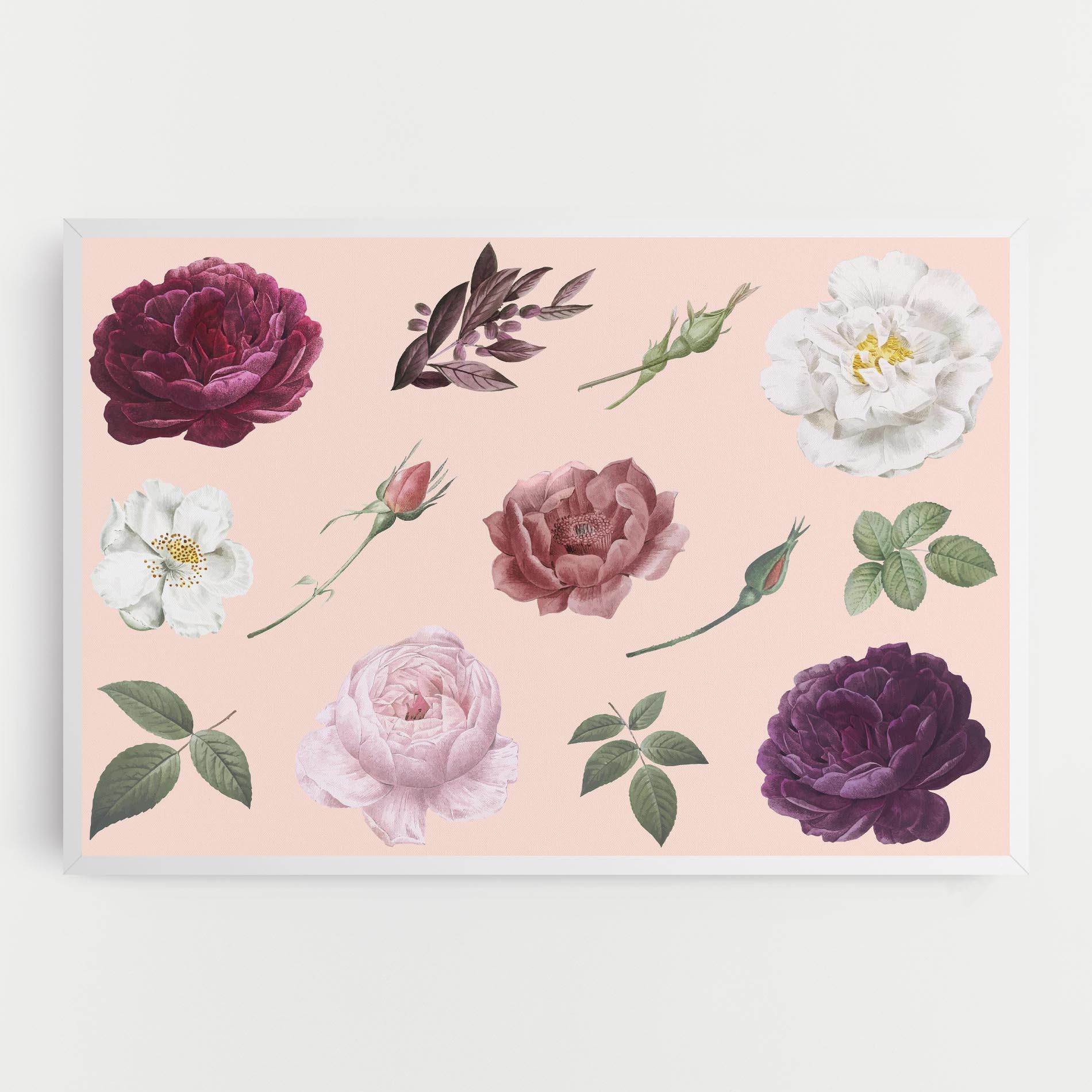 Leinwandbild Rose And Peony mockup 0