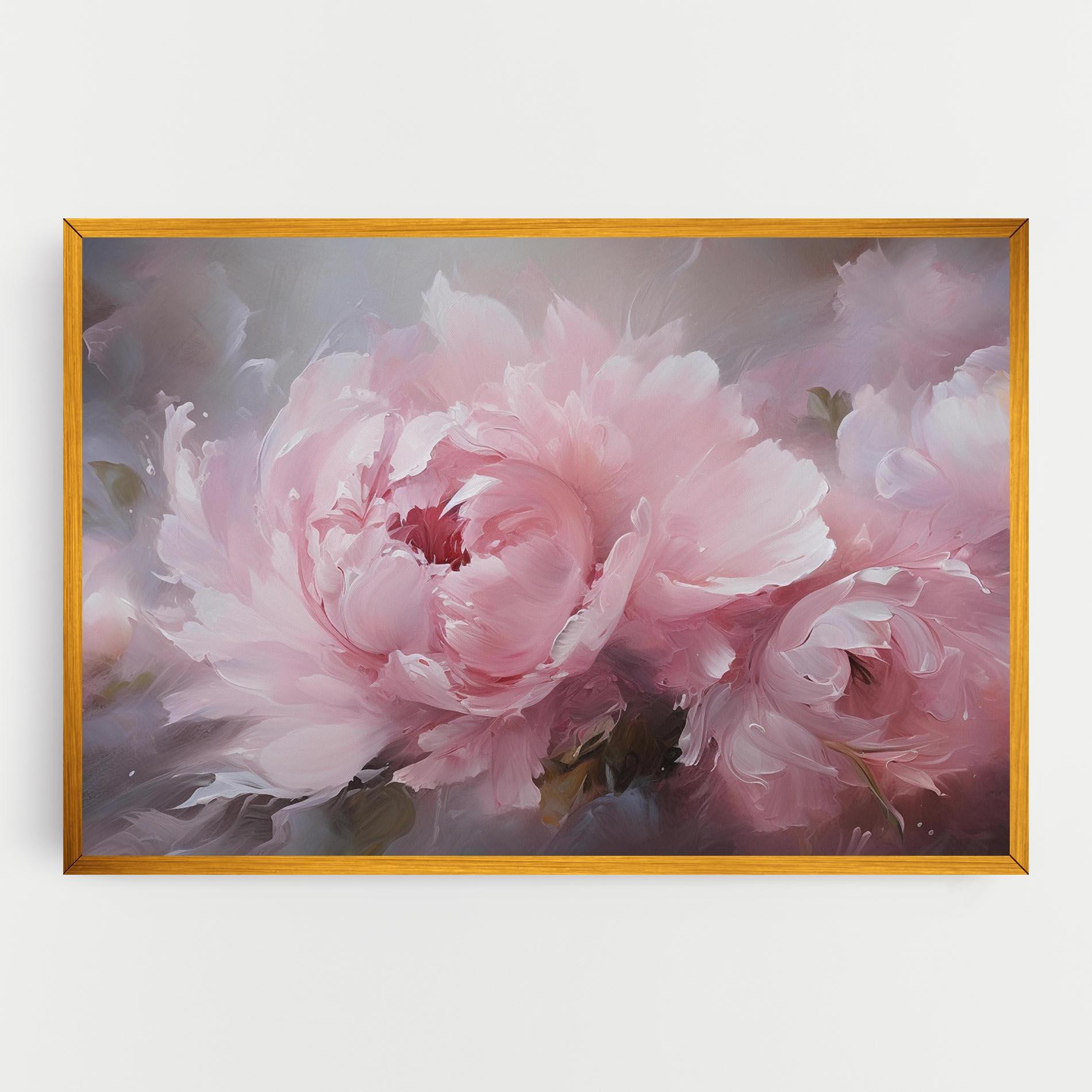 Leinwandbild Dreamy Painting Peony mockup 0