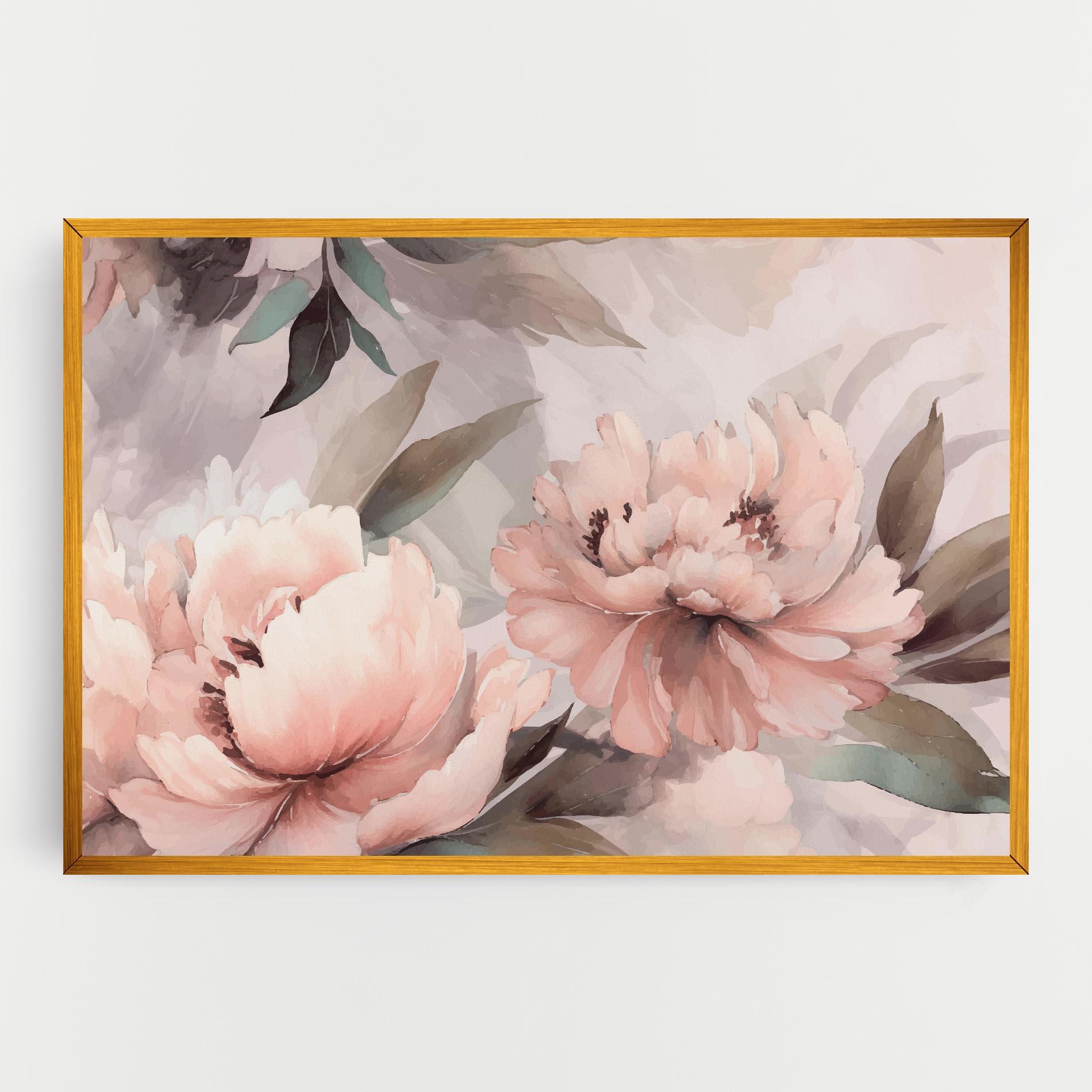 Leinwandbild Dreamy Peony Art mockup 0