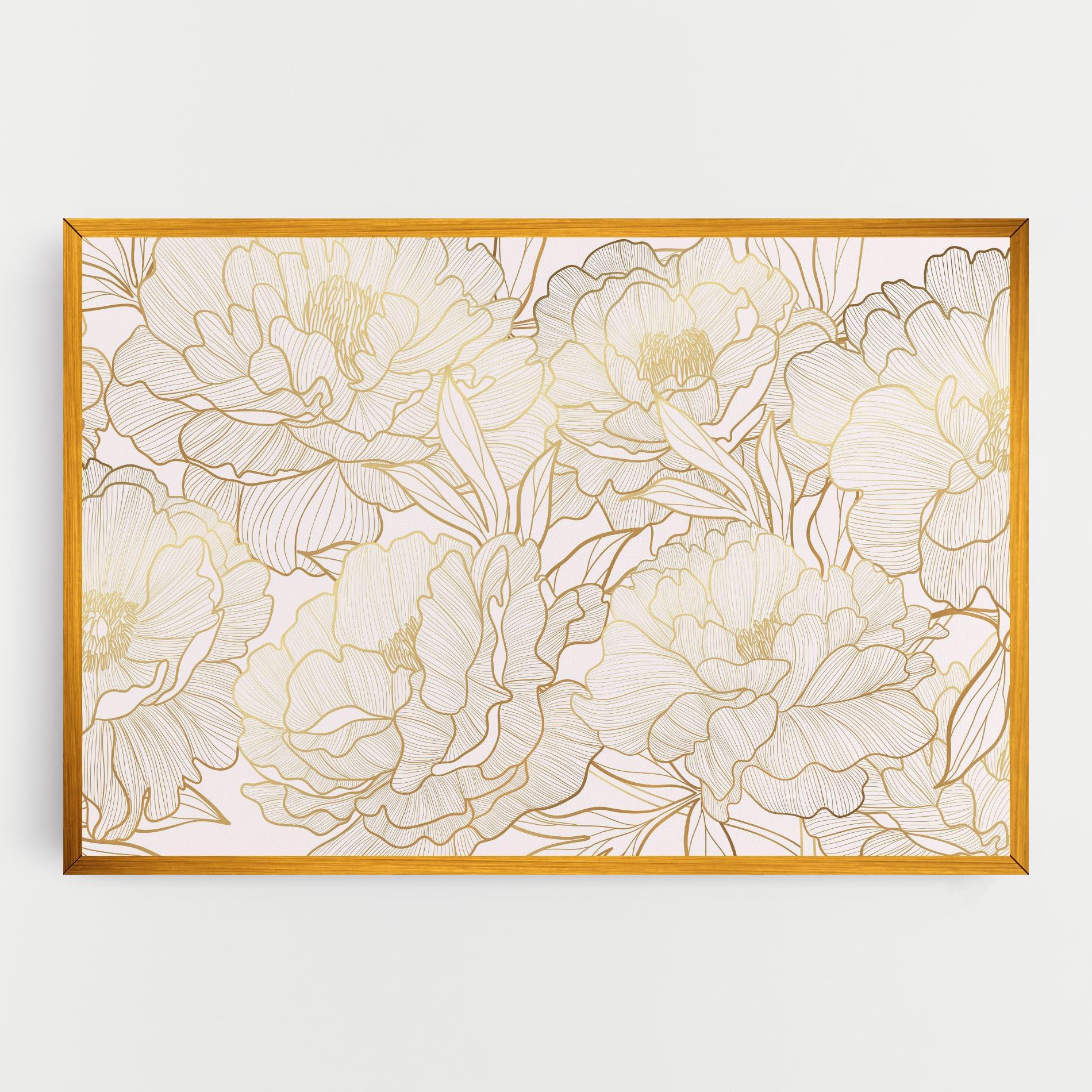 Leinwandbild Golden Peony mockup 0