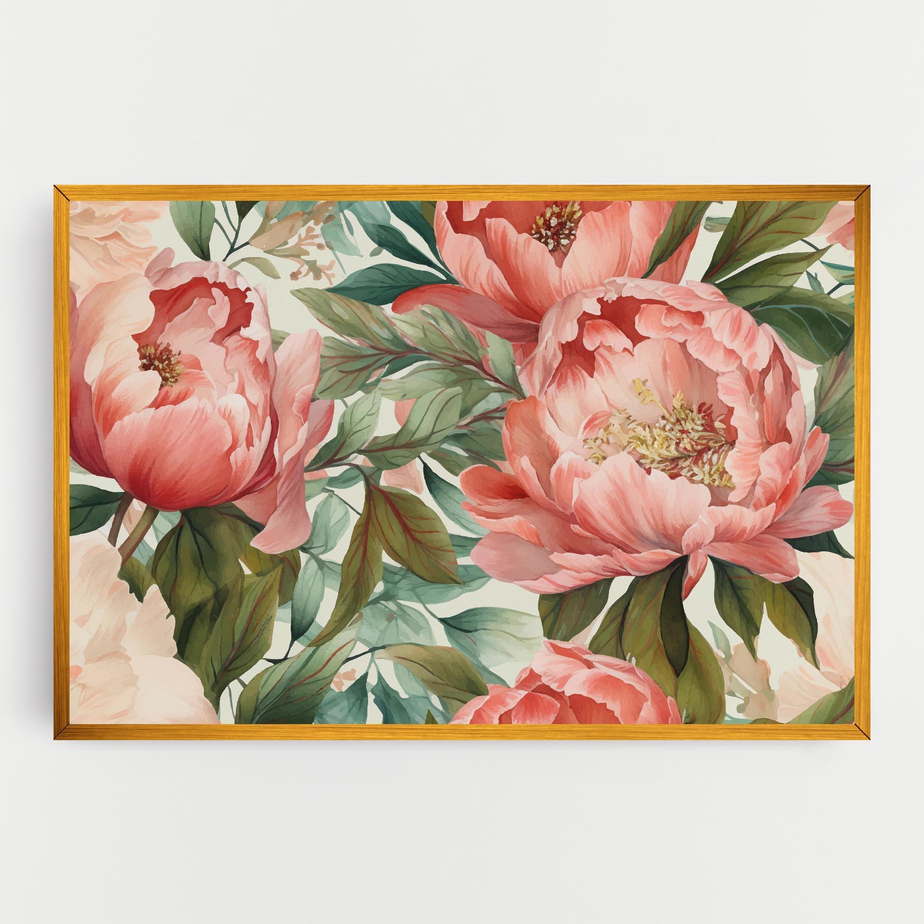 Leinwandbild Light Red Peony mockup 0