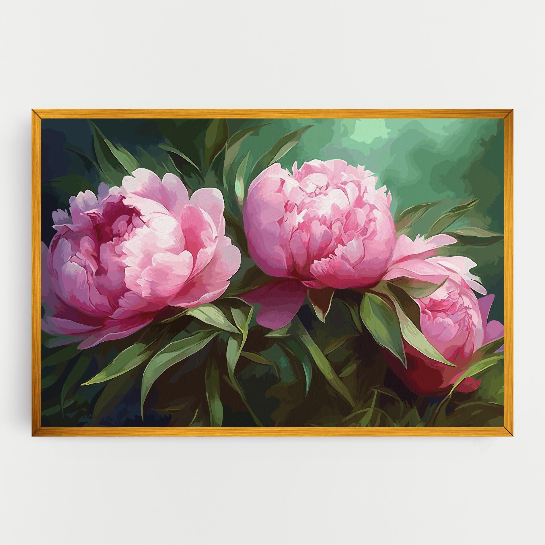 Leinwandbild Peonies Art mockup 0