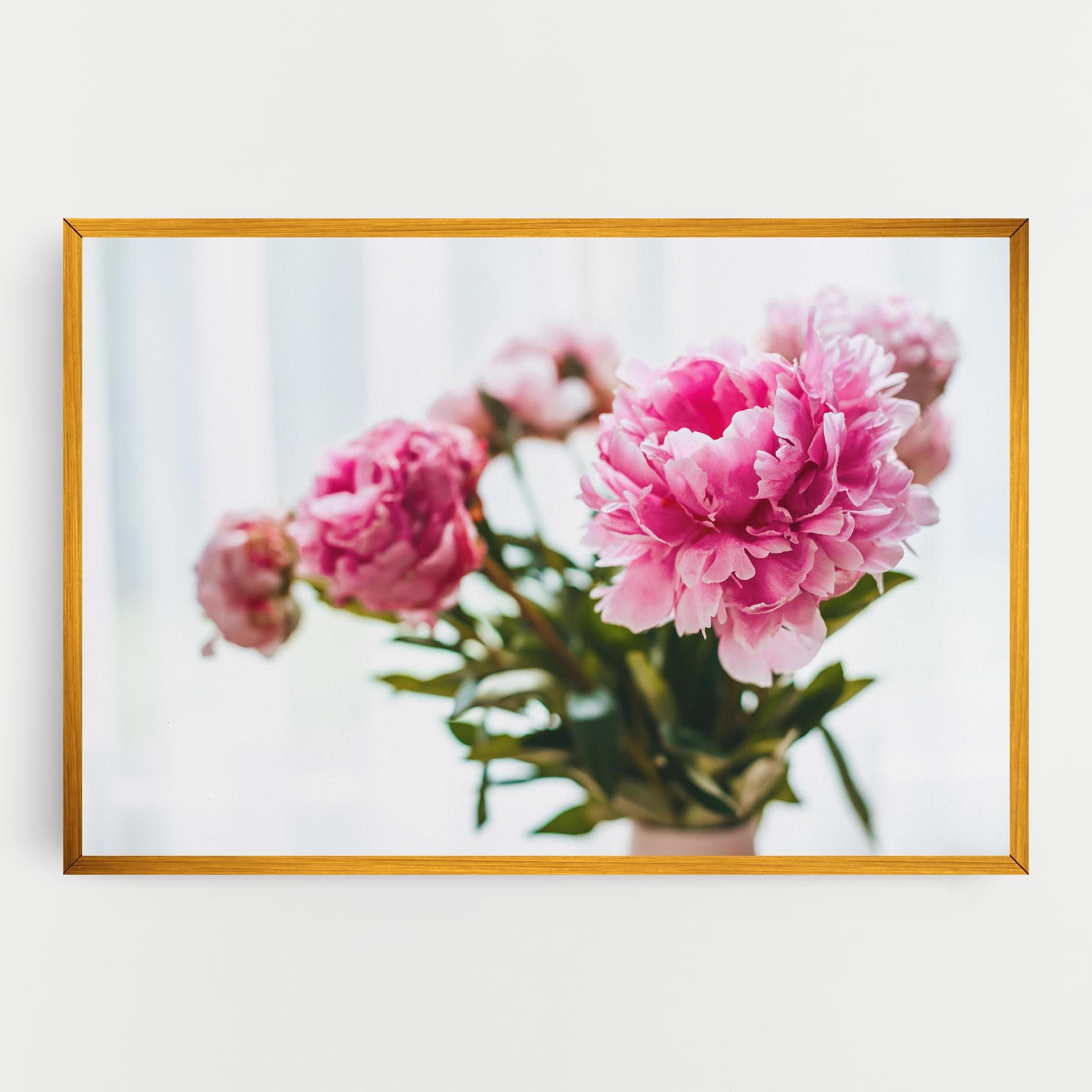 Leinwandbild Peony In Vase mockup 0