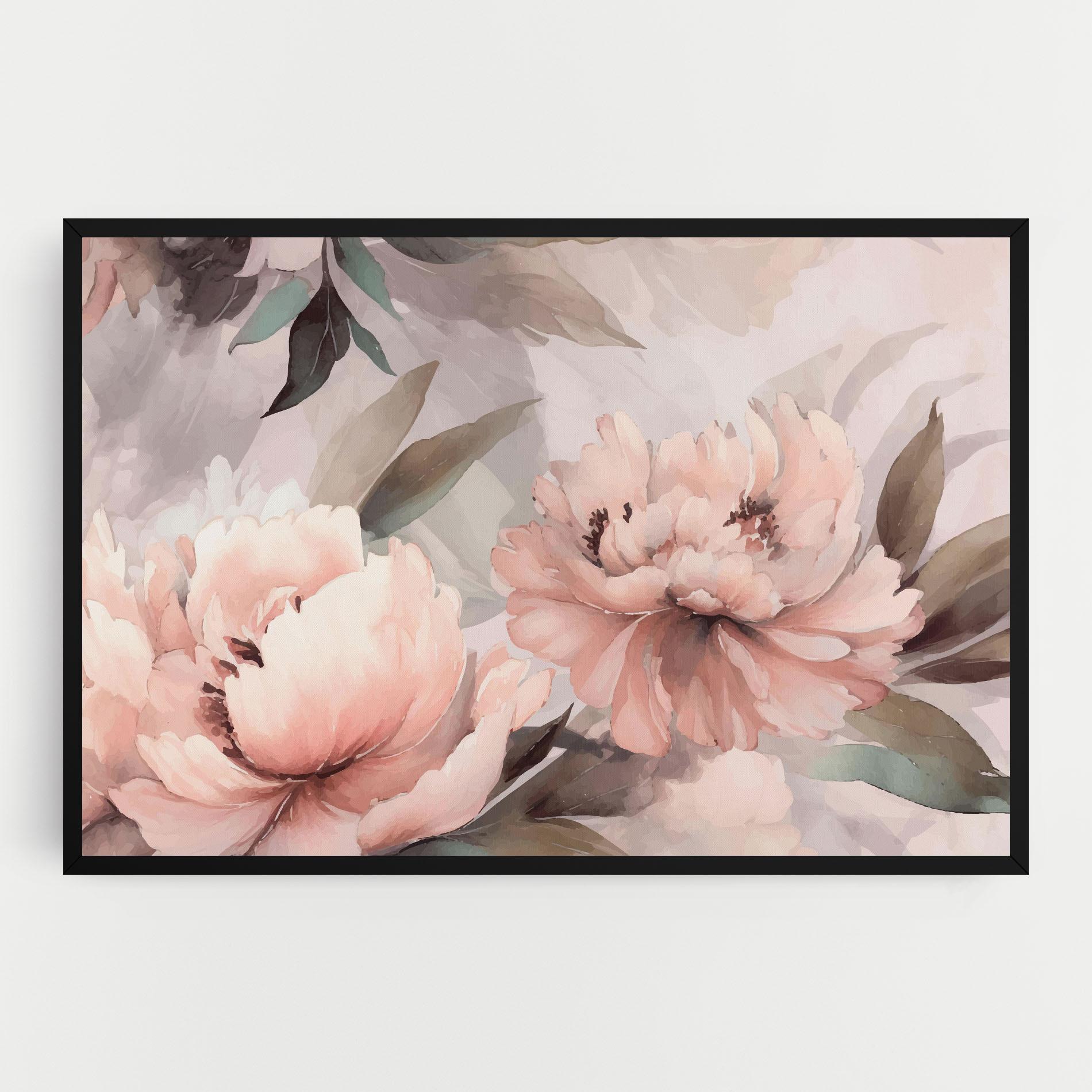 Leinwandbild Dreamy Peony Art mockup 0