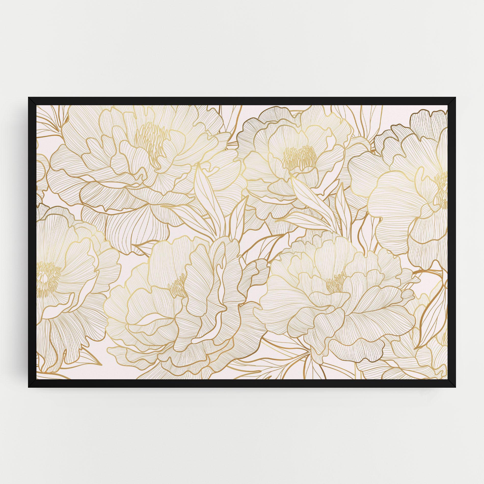 Leinwandbild Golden Peony mockup 0