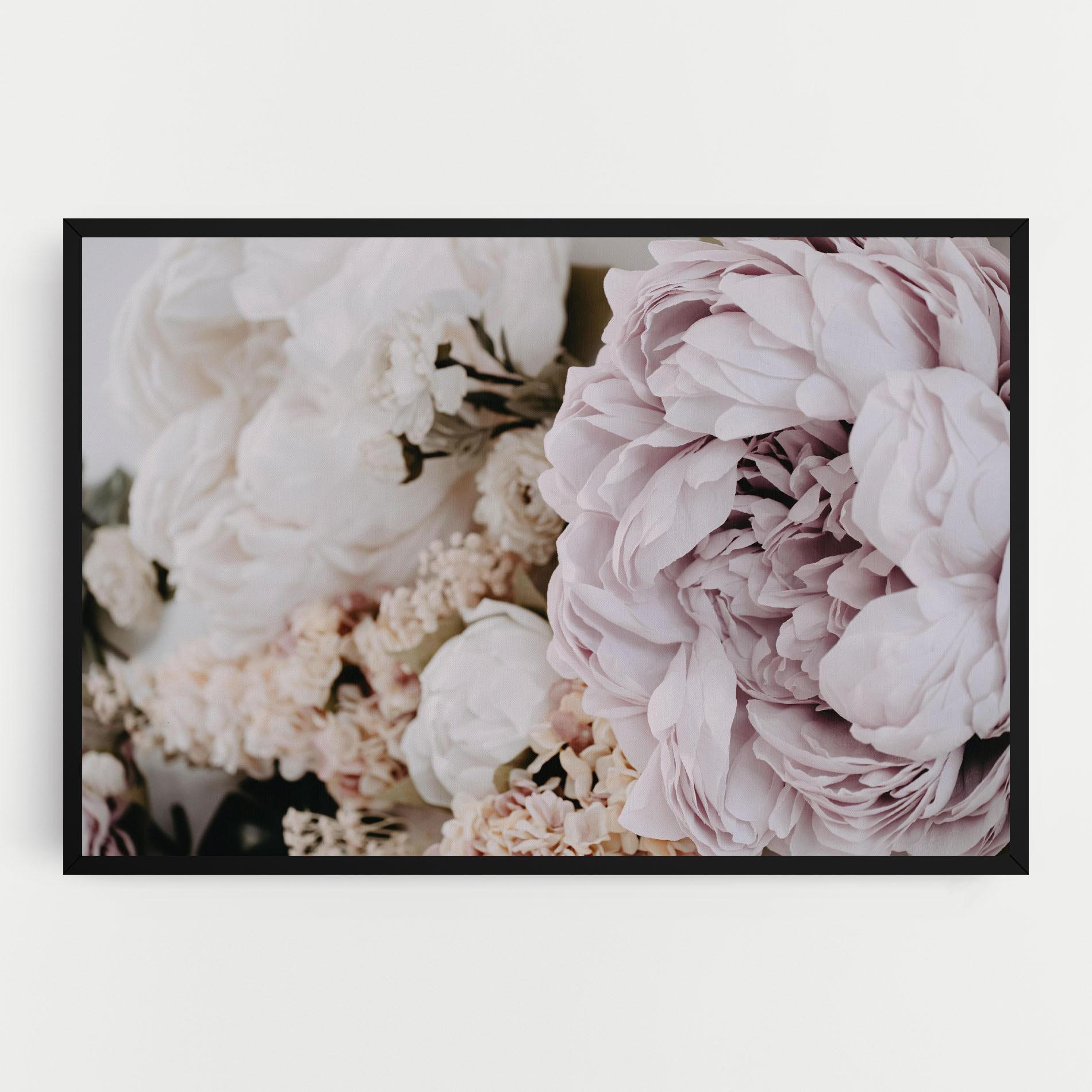 Leinwandbild Grey Peony Bouquet mockup 0