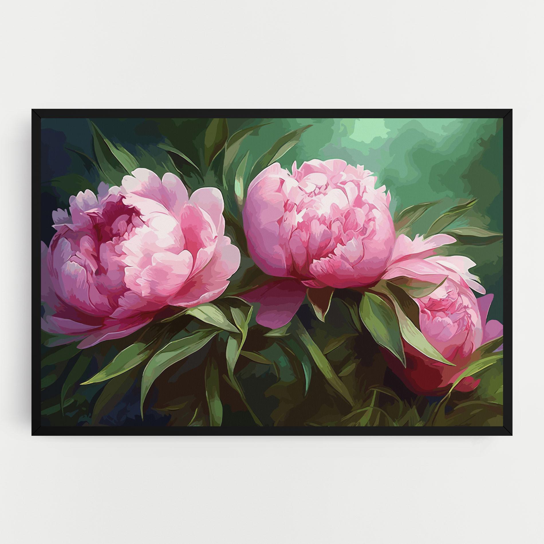 Leinwandbild Peonies Art mockup 0