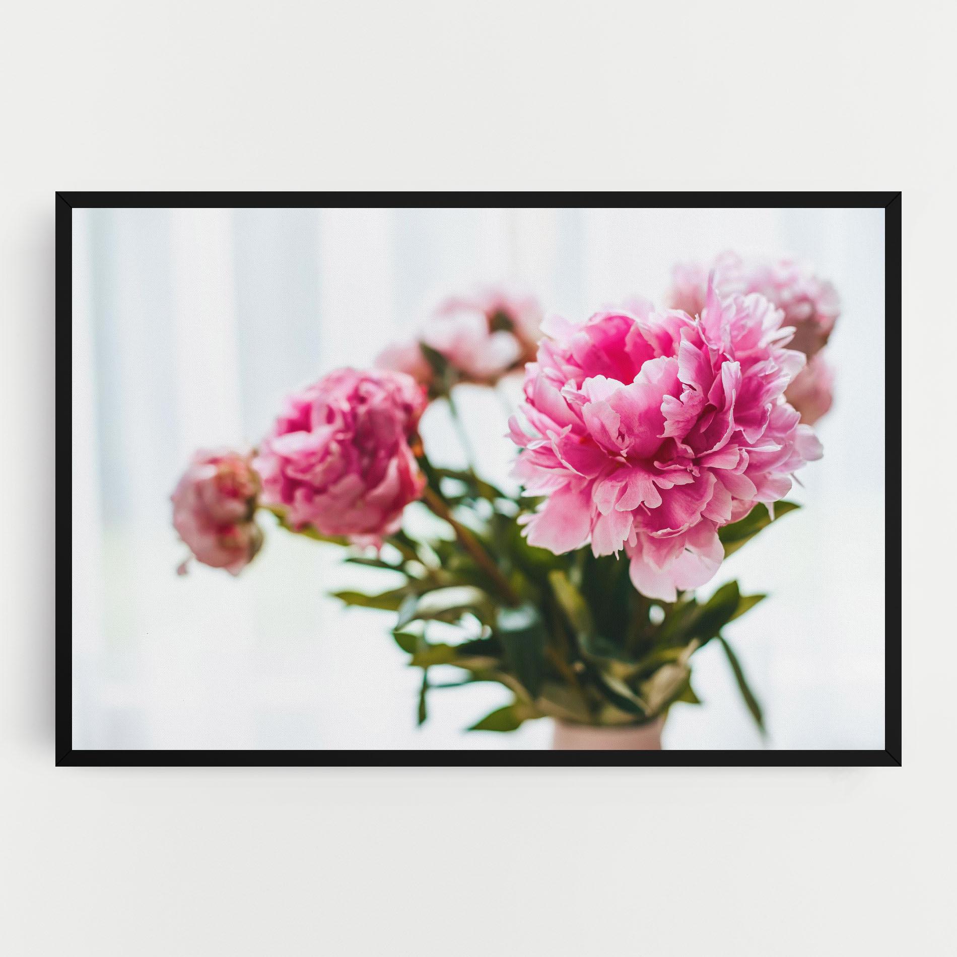 Leinwandbild Peony In Vase mockup 0