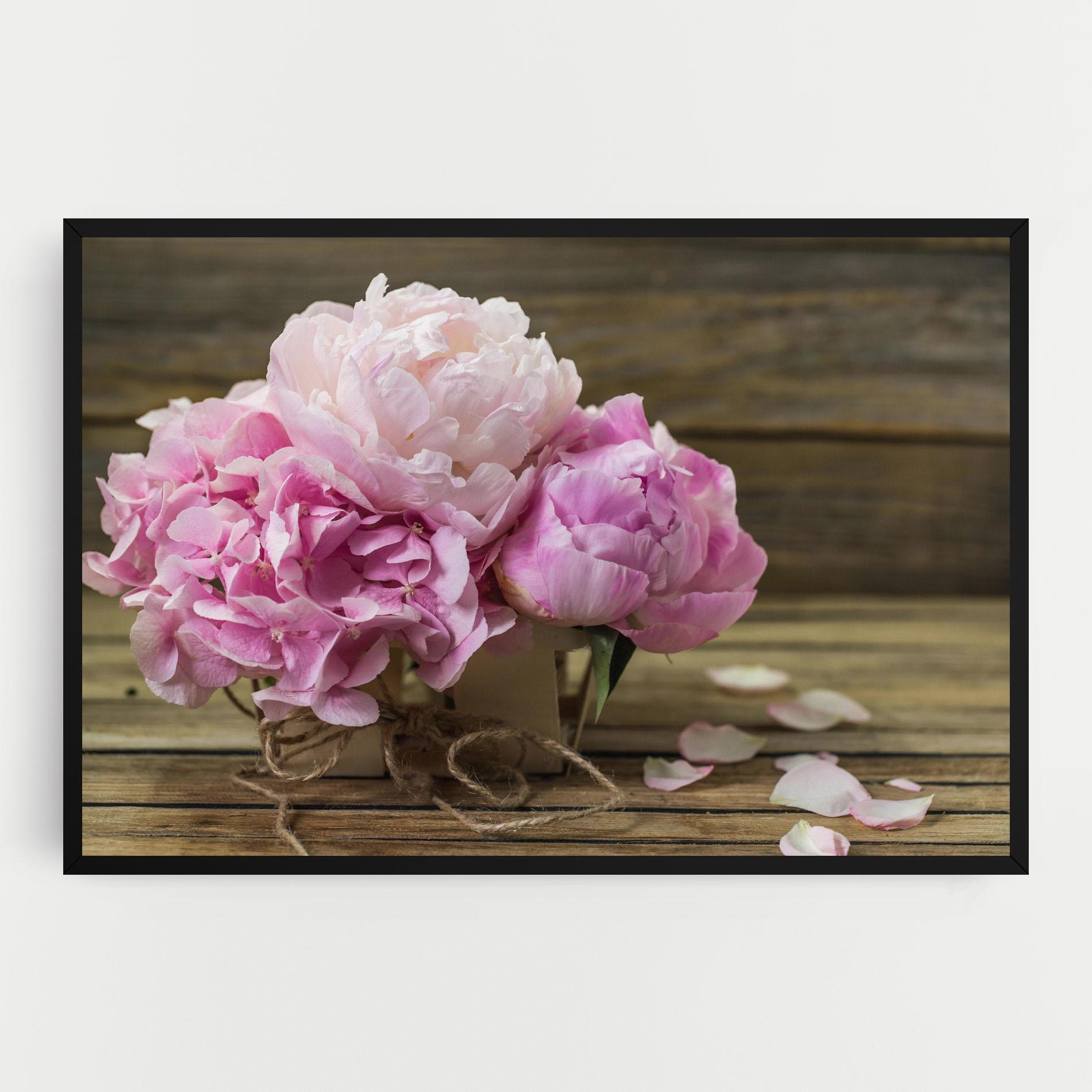 Leinwandbild Peony On Table mockup 0