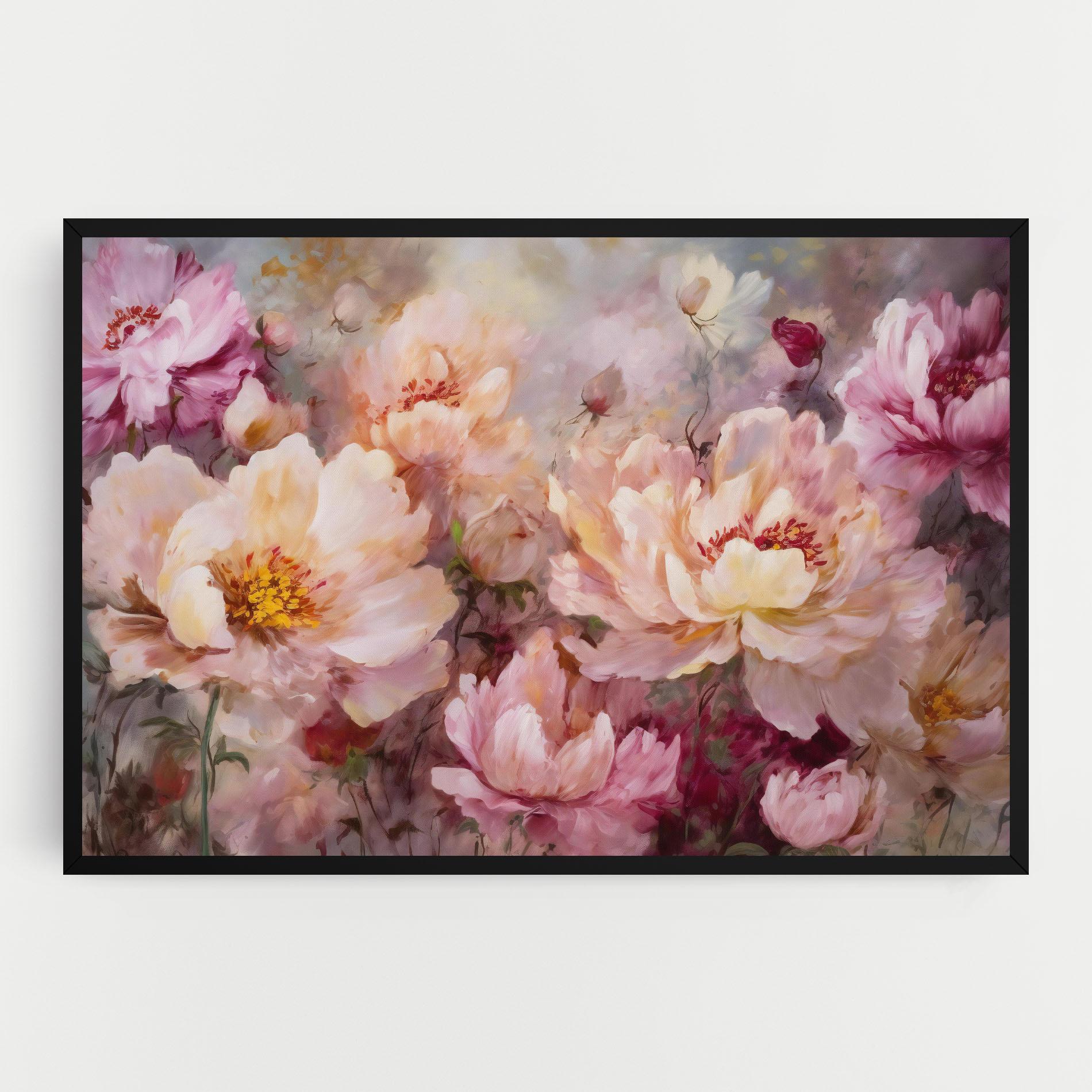 Leinwandbild Peony Painting Art mockup 0