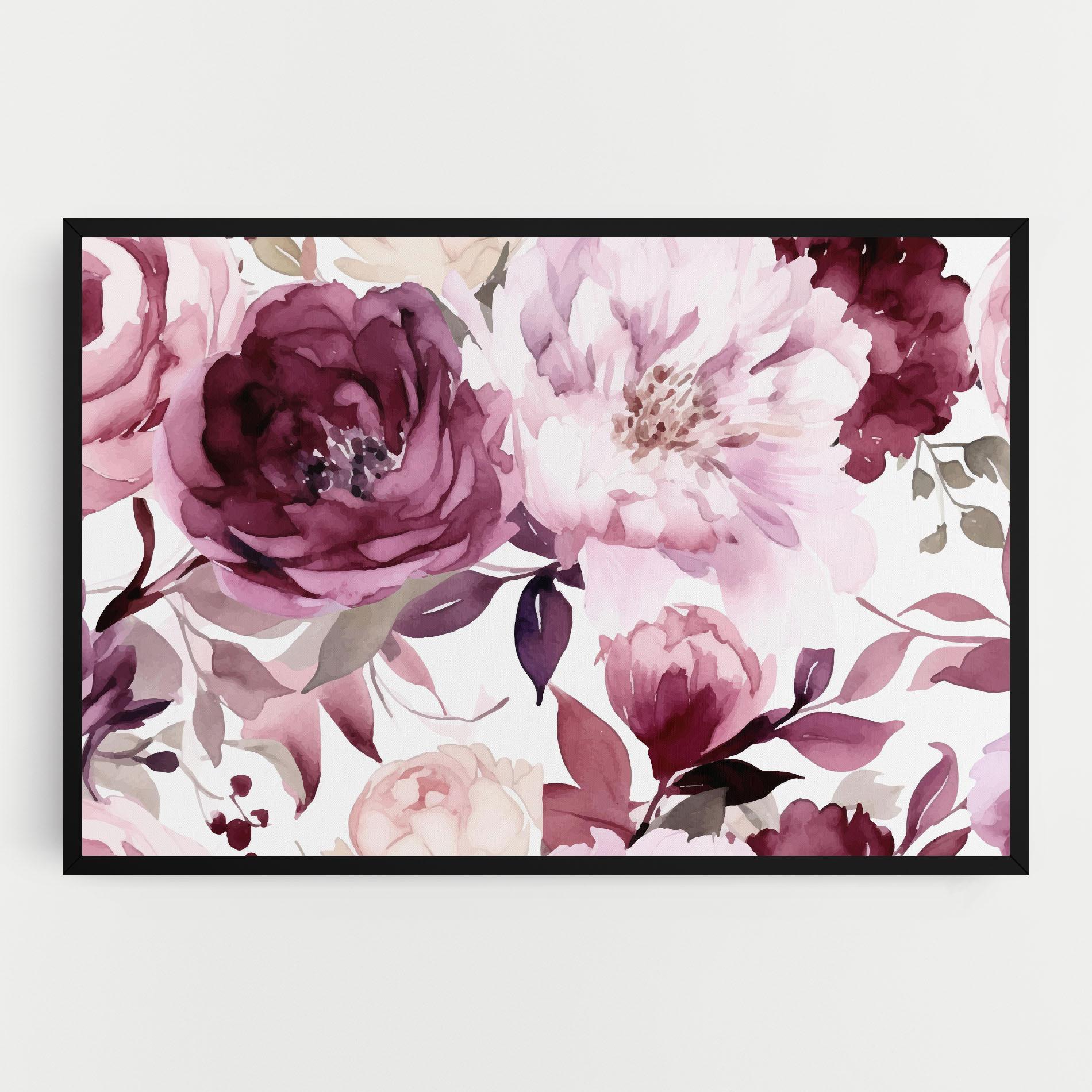 Leinwandbild Peony Pink Purple mockup 0