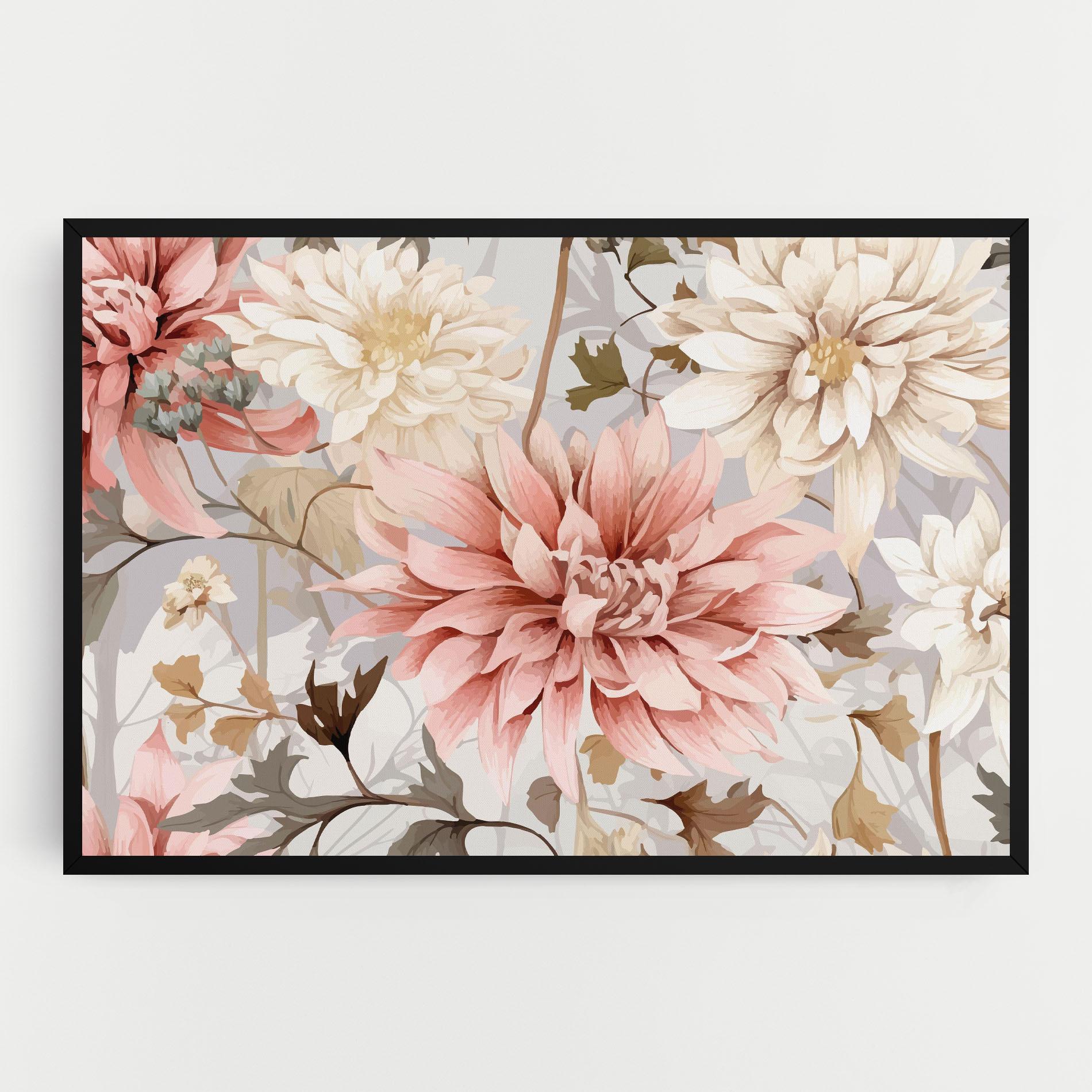 Leinwandbild Pink Cream Open Peony mockup 0