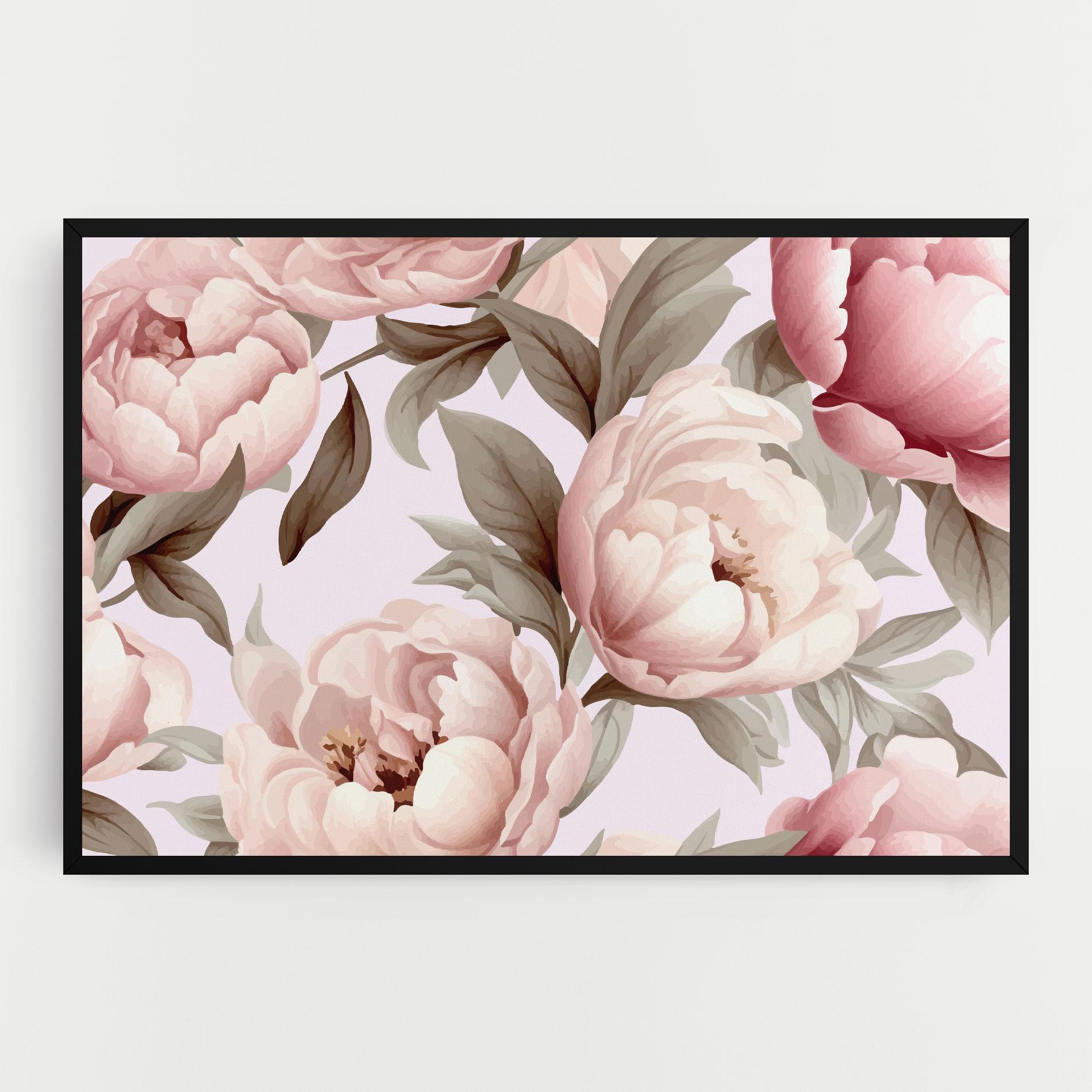 Leinwandbild Pink Peony Buds mockup 0